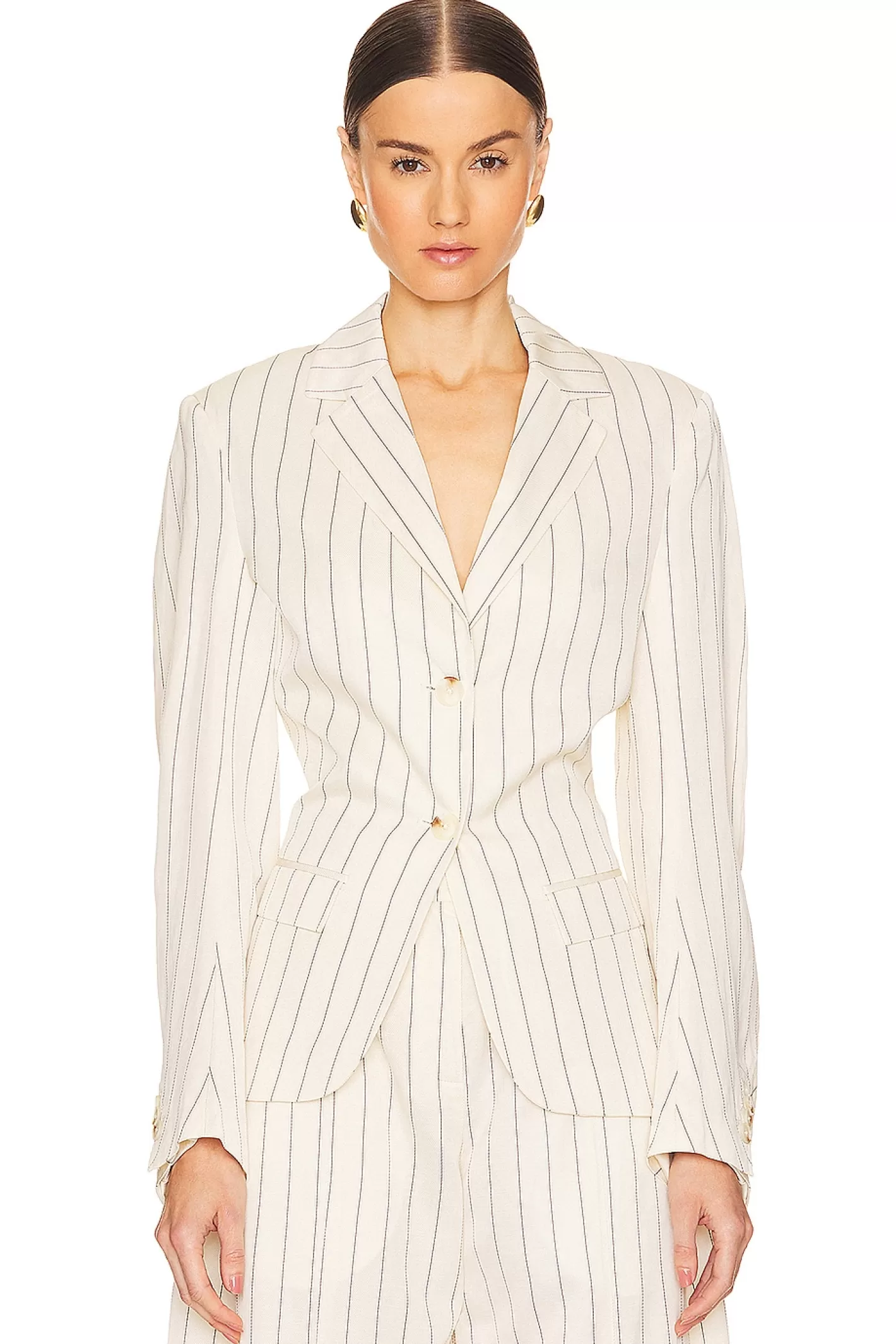 Drapey Striped Blazer>REMAIN Best Sale