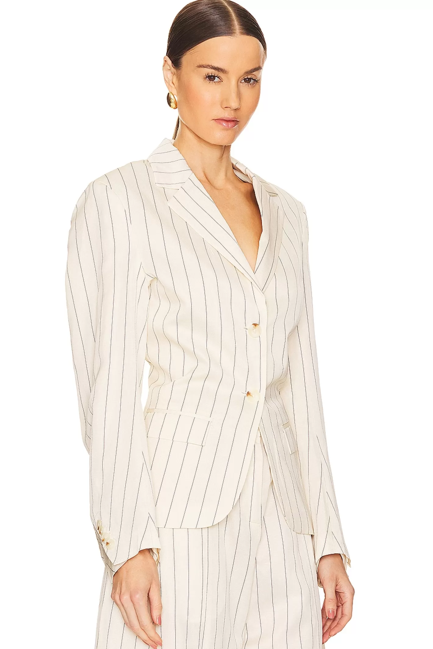 Drapey Striped Blazer>REMAIN Best Sale