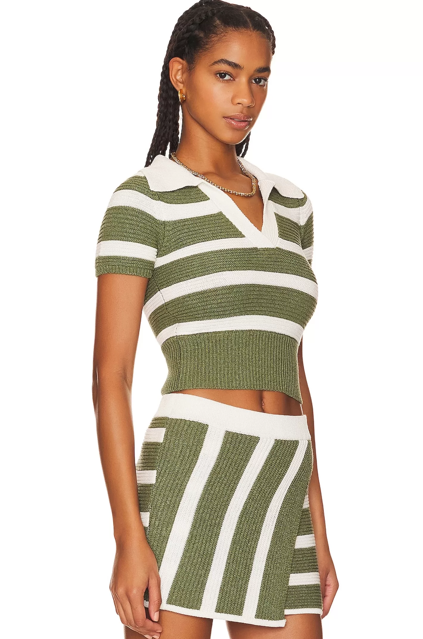 Drea Striped Knit Top>L'Academie Cheap