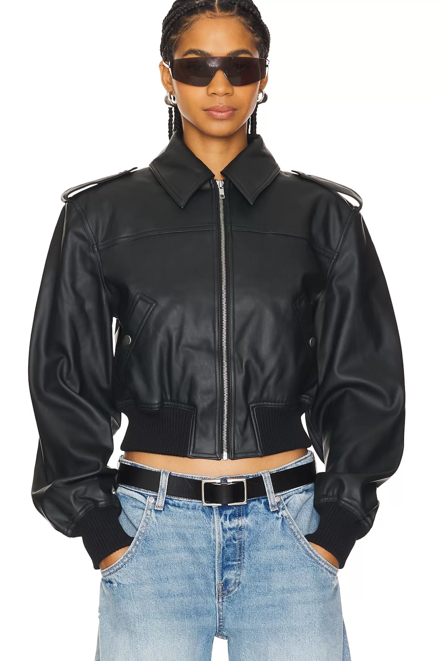 Dylan Faux Leather Bomber Jacket>Lovers and Friends Best Sale