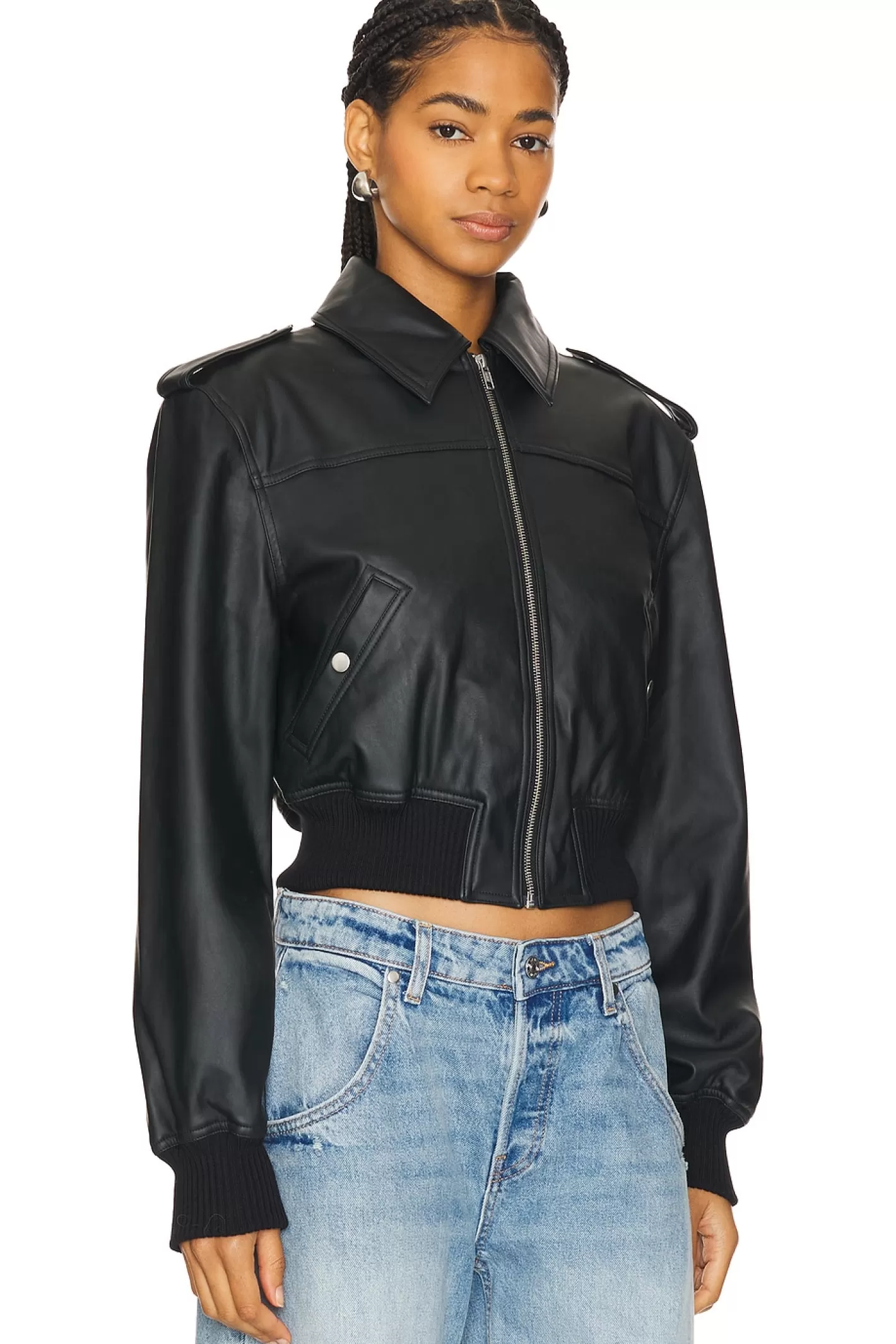 Dylan Faux Leather Bomber Jacket>Lovers and Friends Best Sale