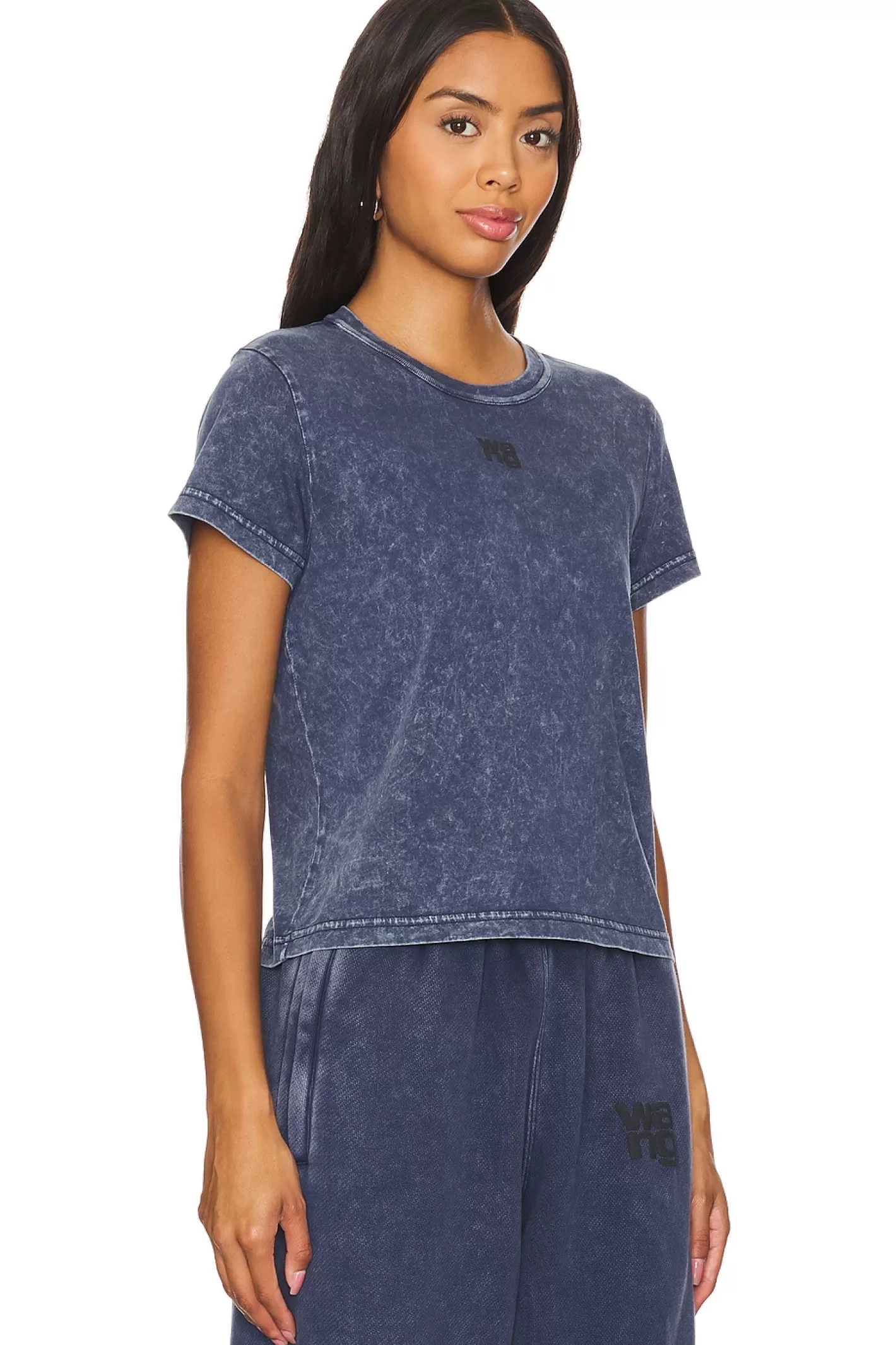 Essential Jersey Shrunk Tee With Puff Logo>Alexander Wang Shop