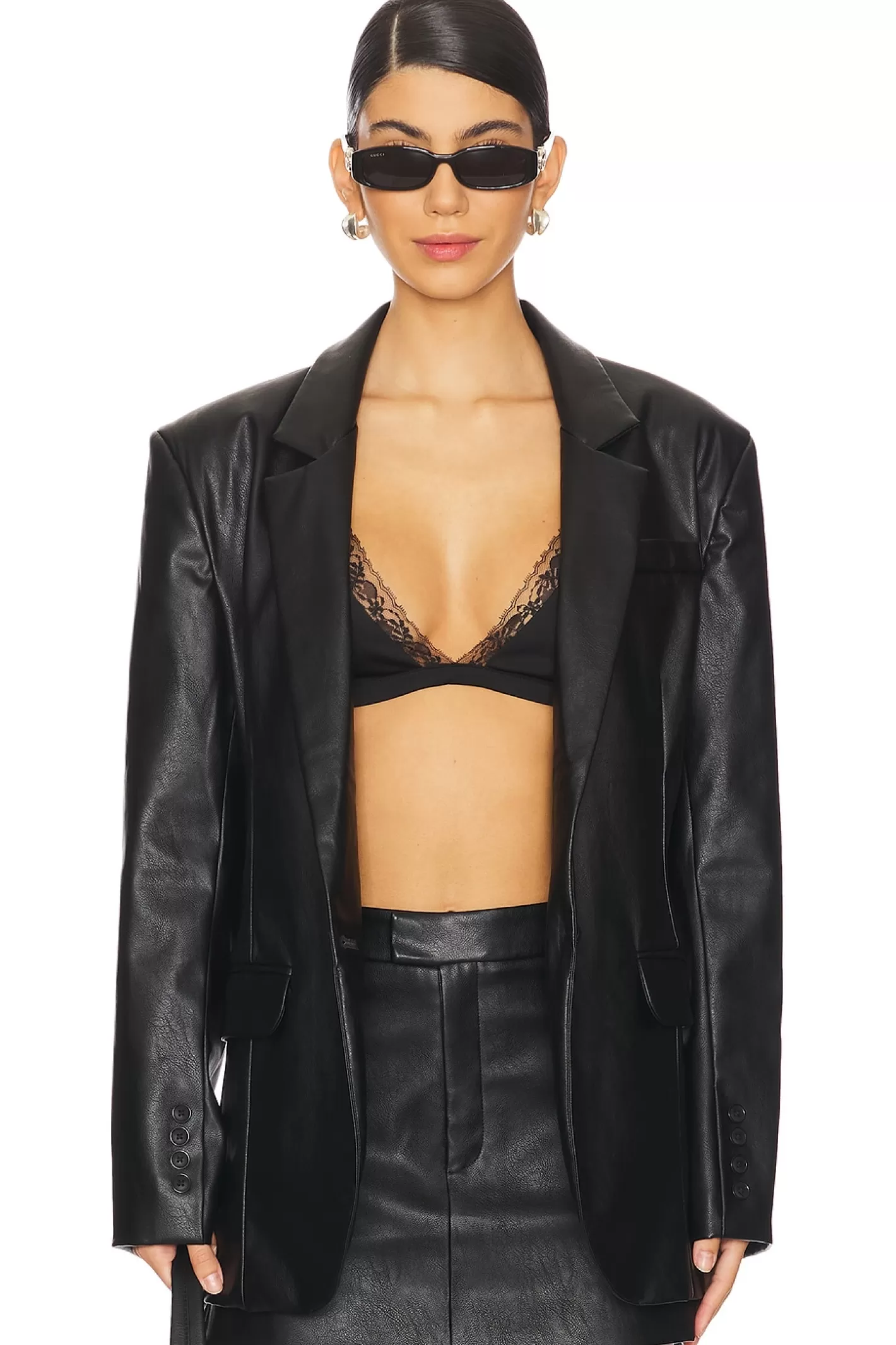 Farrell Faux Leather Blazer>NONchalant Label Flash Sale