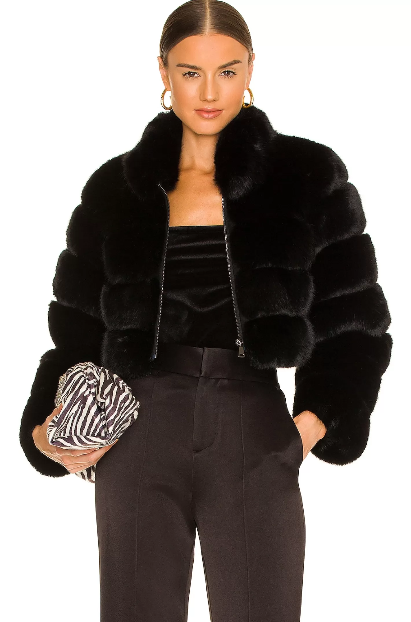 Faux Fox Fur Jacket>Adrienne Landau Cheap