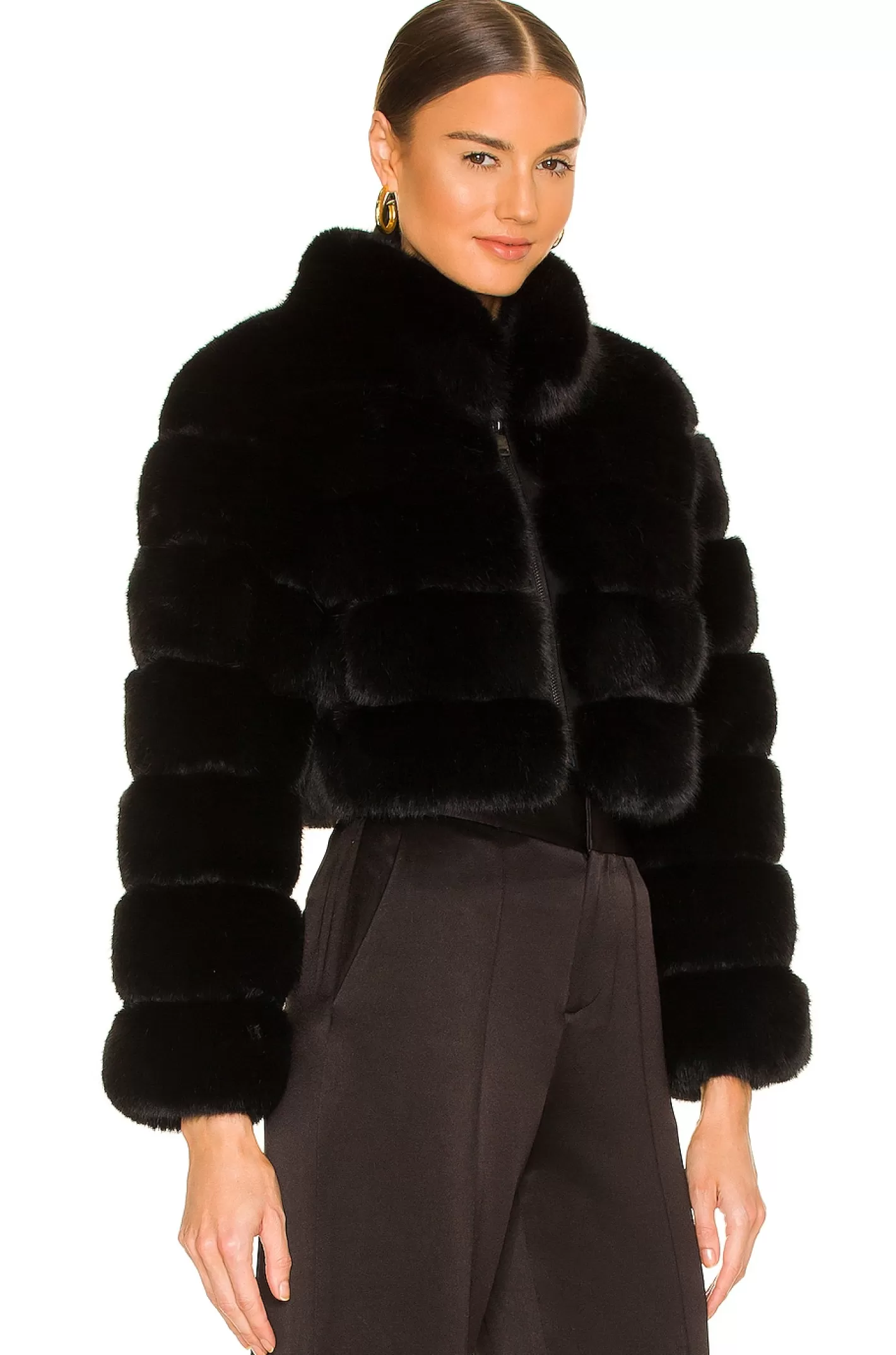 Faux Fox Fur Jacket>Adrienne Landau Cheap