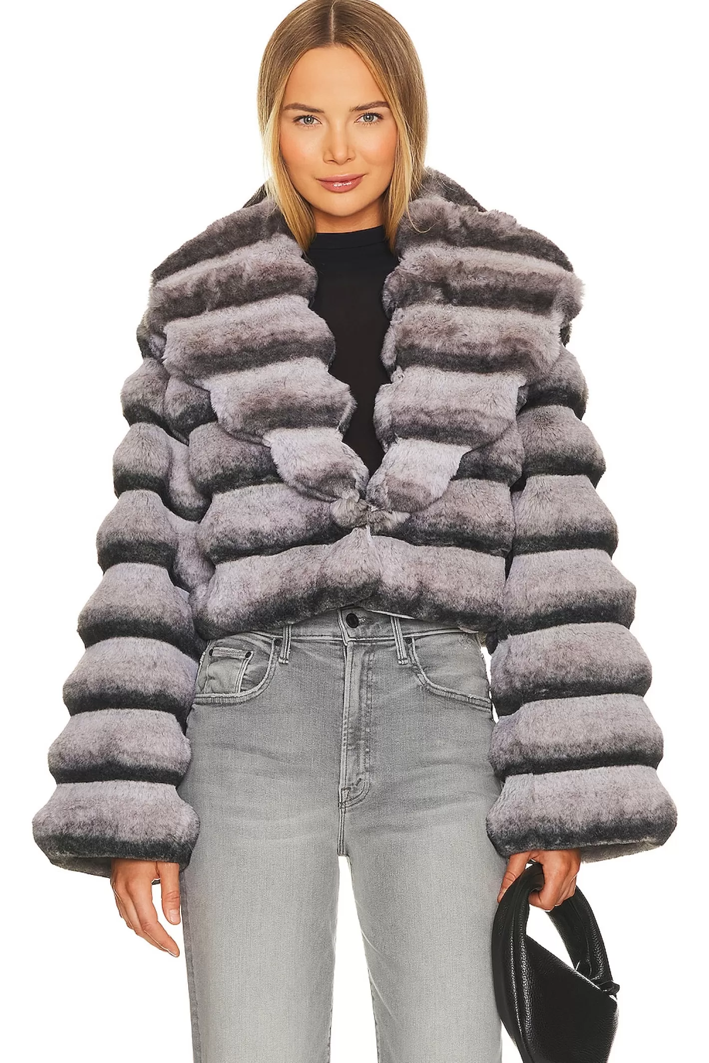 Faux Fur Chinchilla Jacket>Adrienne Landau Online