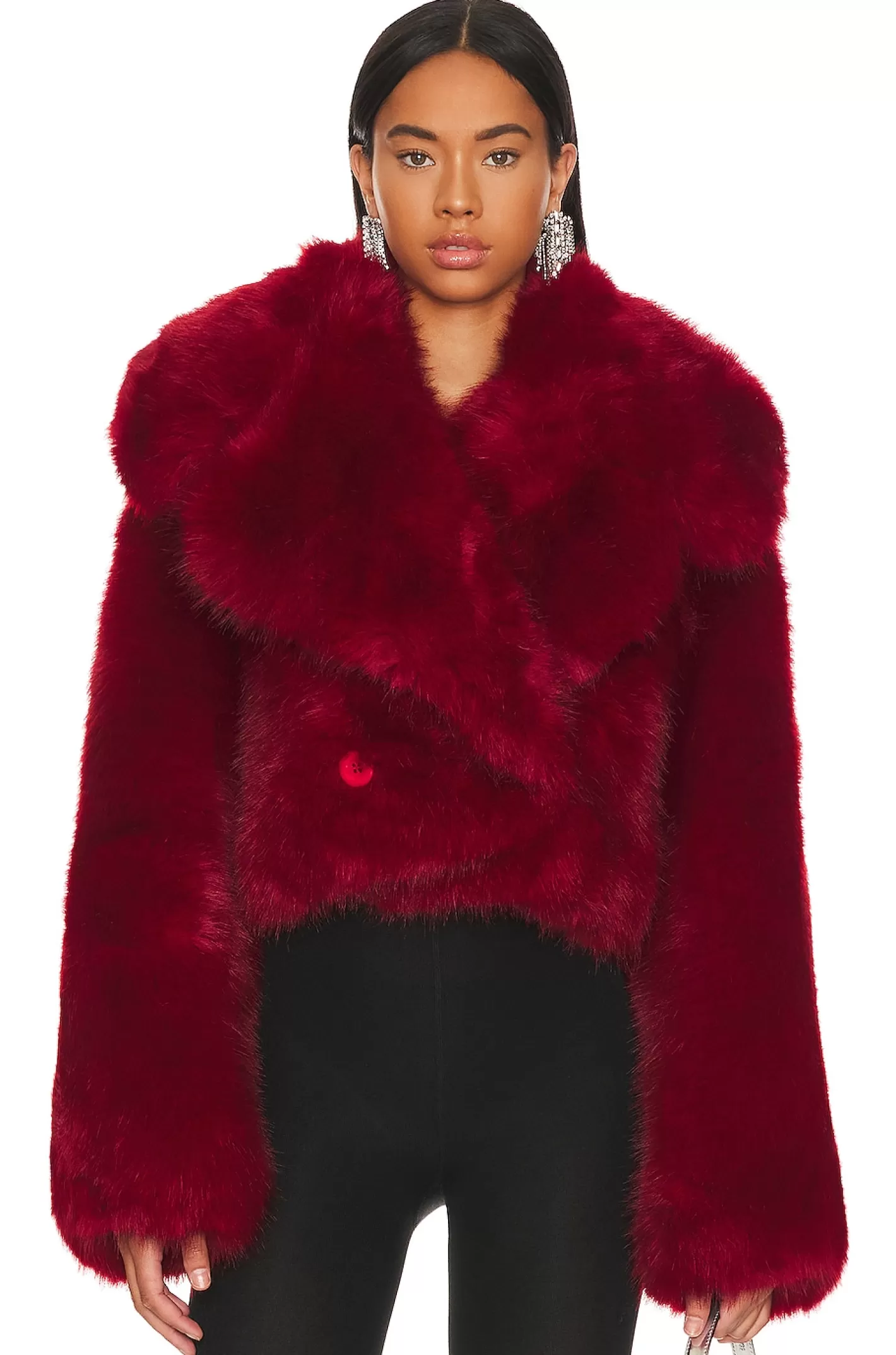 Faux Fur Jacket>Adrienne Landau Store