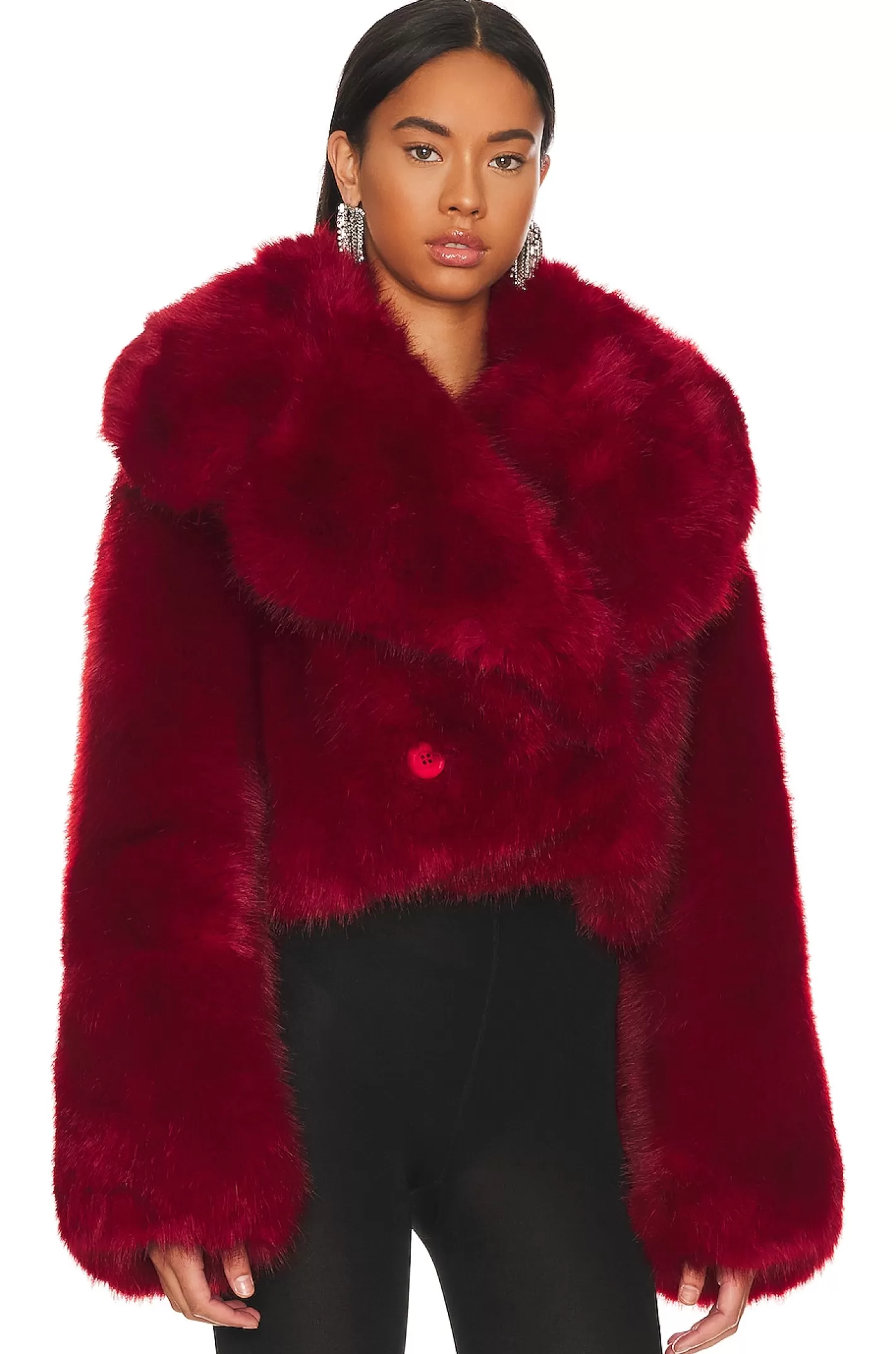 Faux Fur Jacket>Adrienne Landau Store