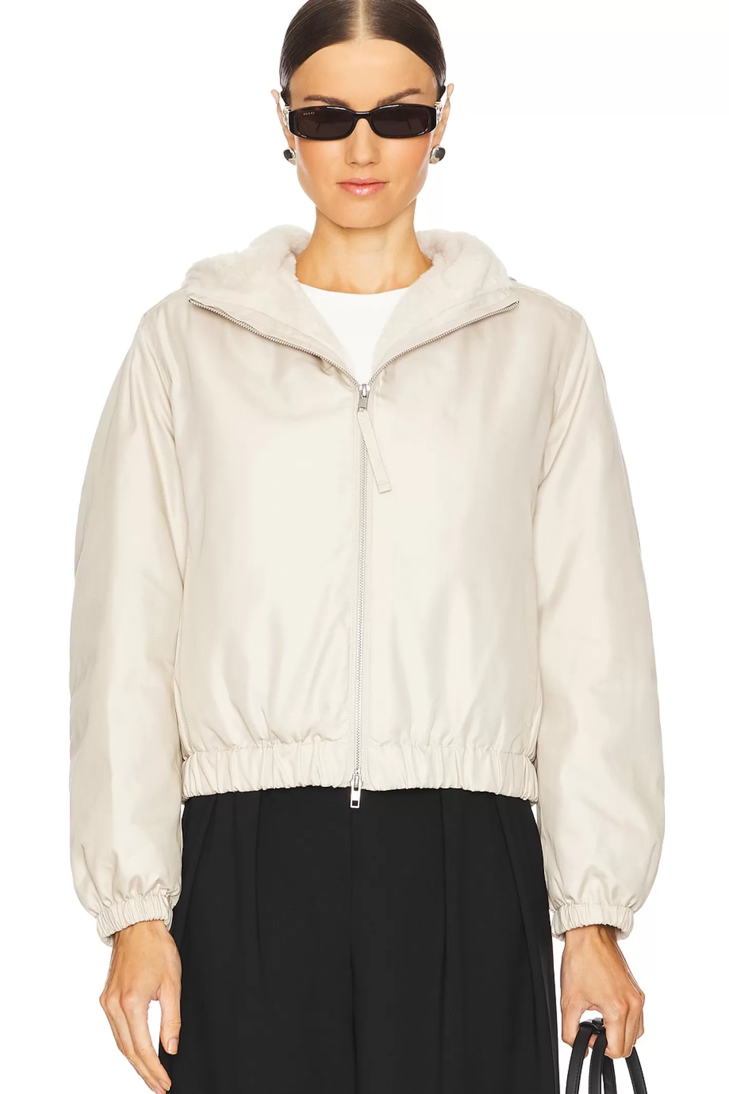 Faux Fur Lined Bomber Jacket>Vince Best Sale