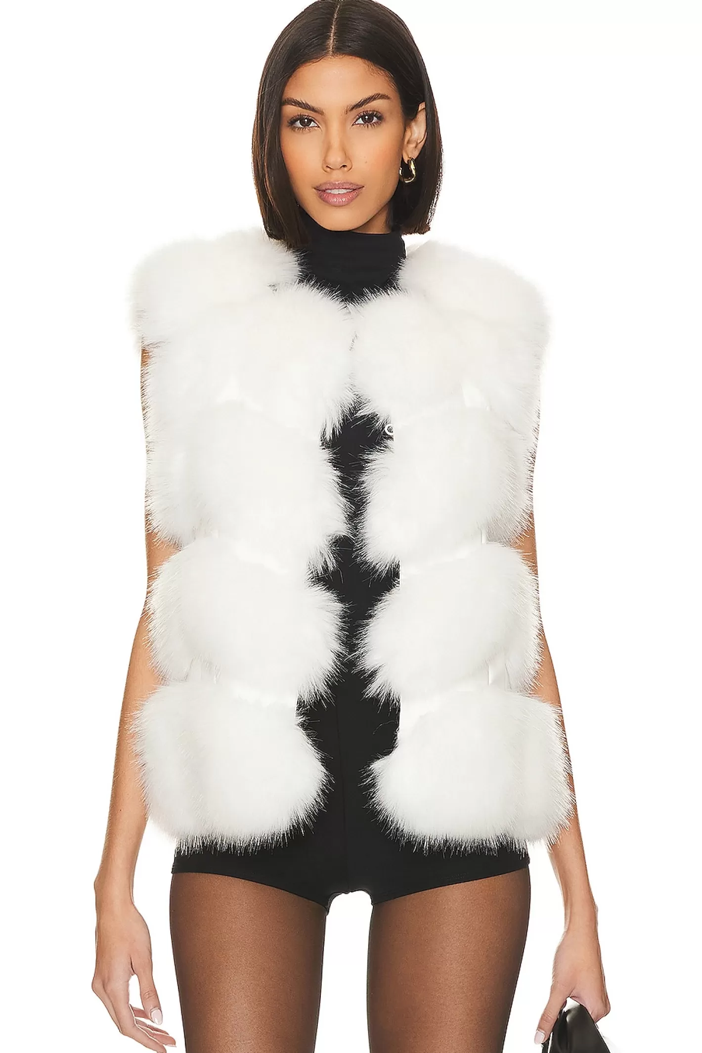 Faux Fur Vest>Adrienne Landau Fashion