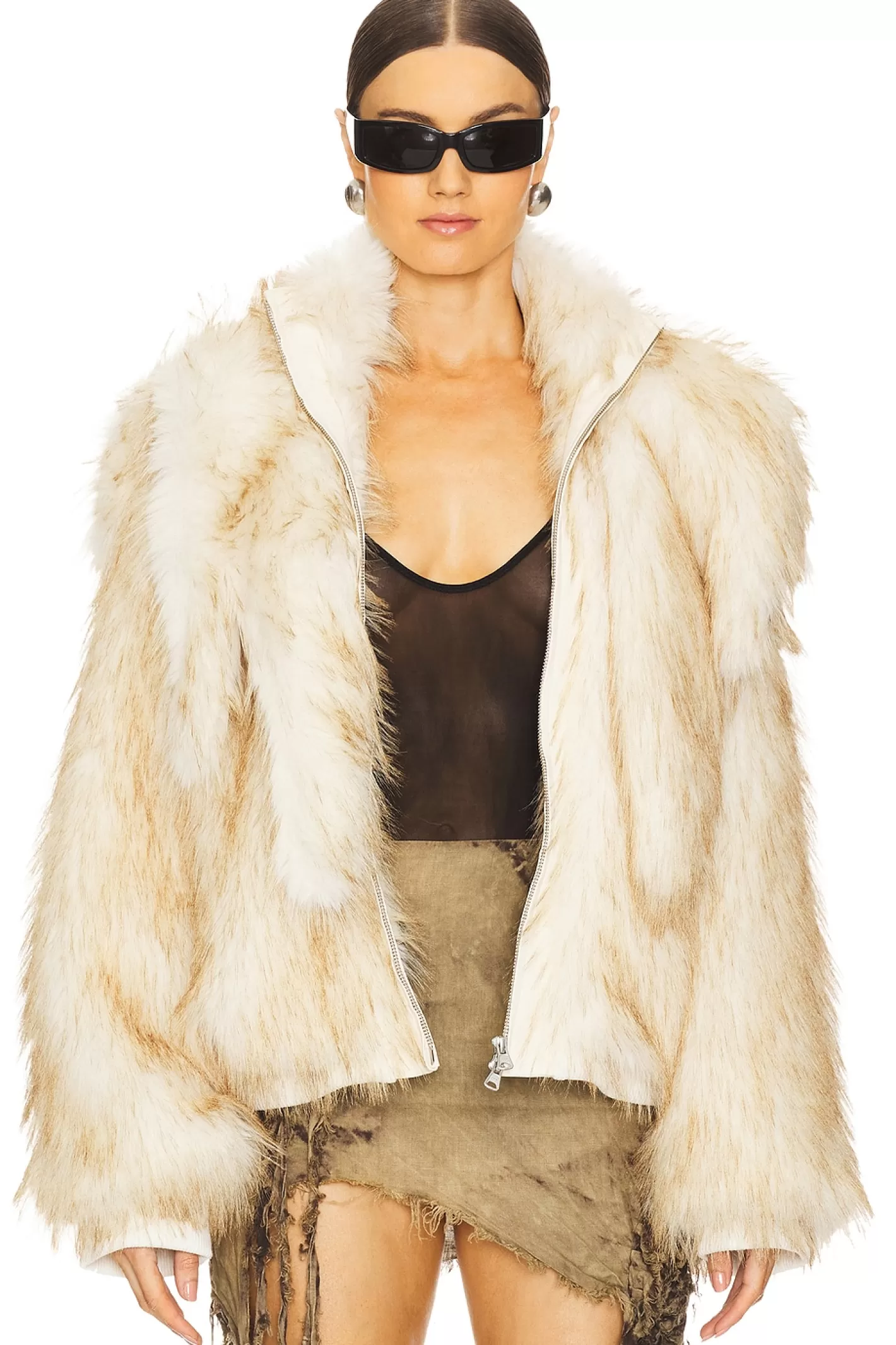 Faux Hair Shearling Jacket>MARRKNULL Fashion