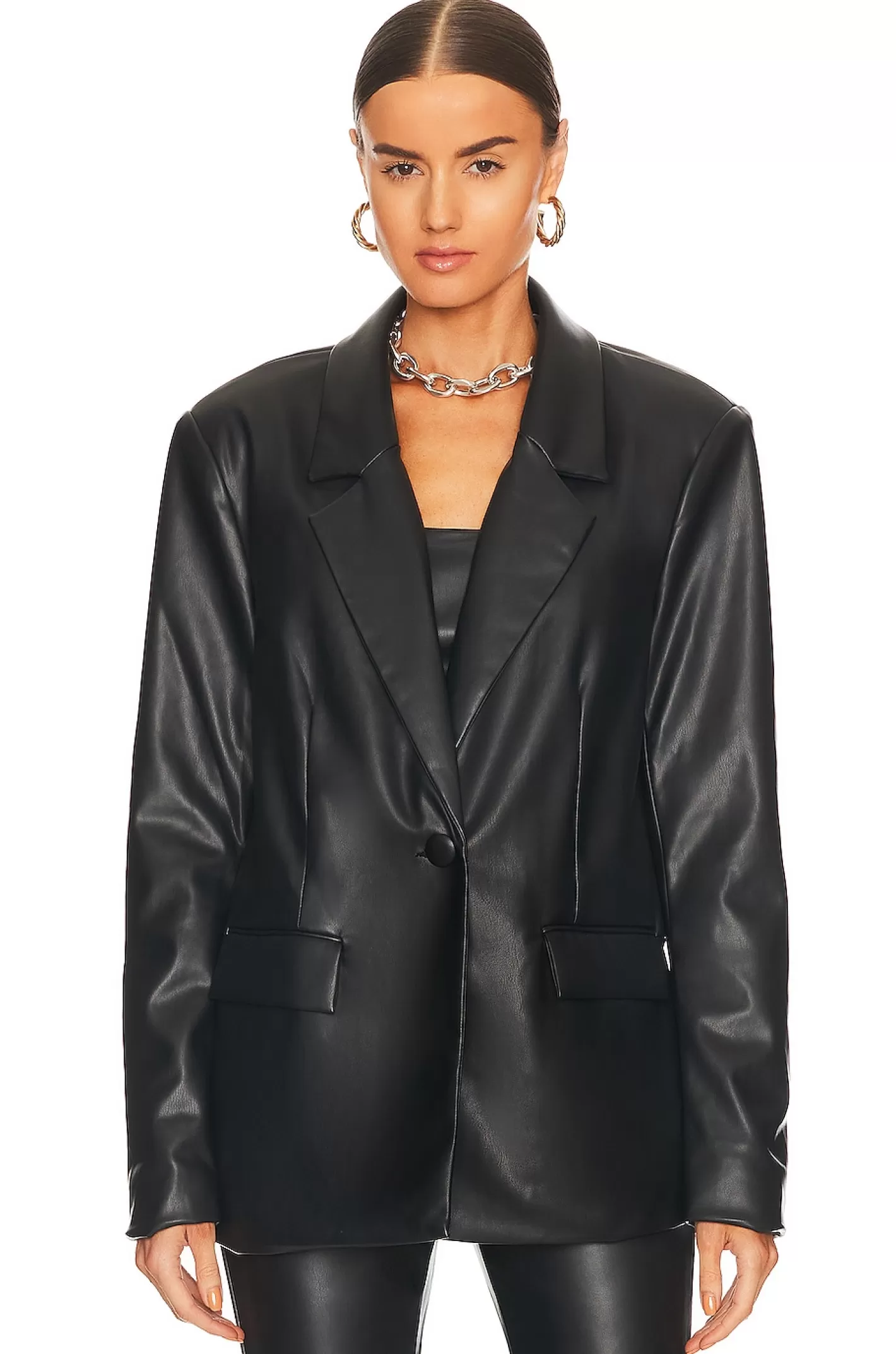 Faux Leather Blazer>WeWoreWhat Sale