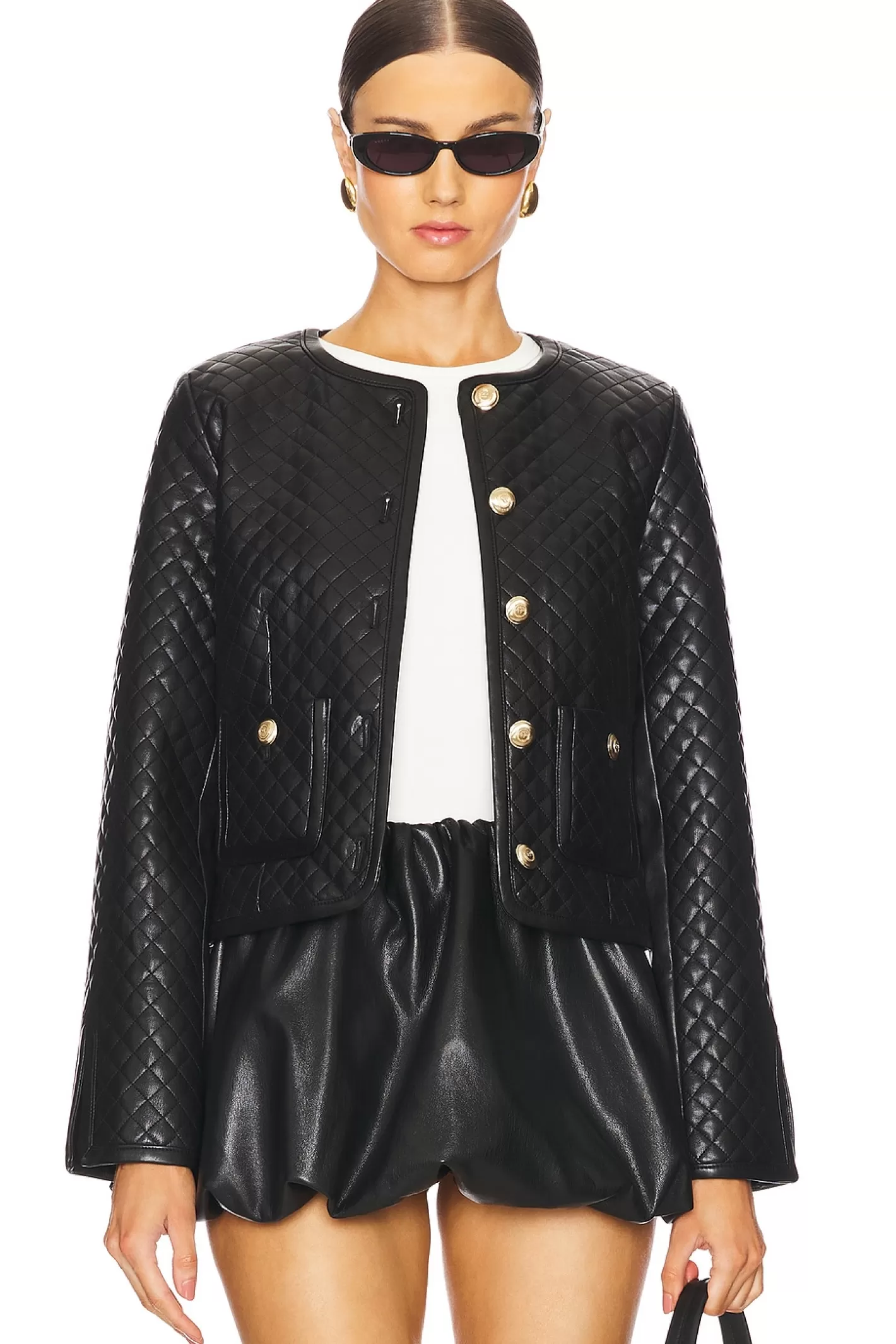 Faux Leather Brooke Jacket>Cinq a Sept Cheap