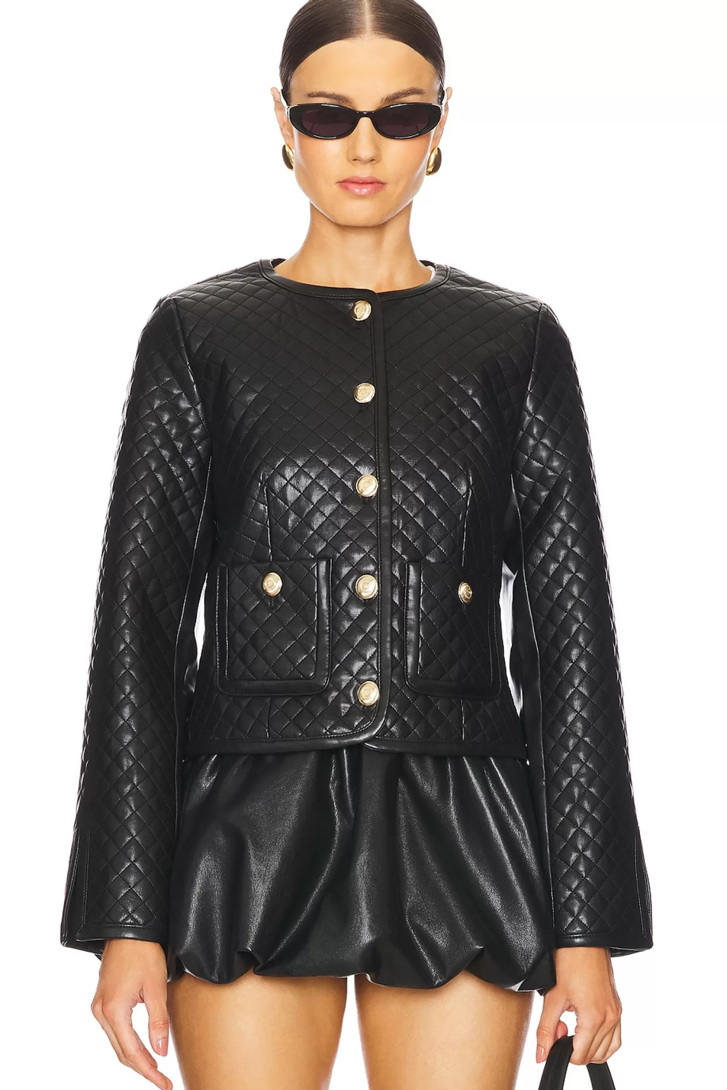 Faux Leather Brooke Jacket>Cinq a Sept Cheap