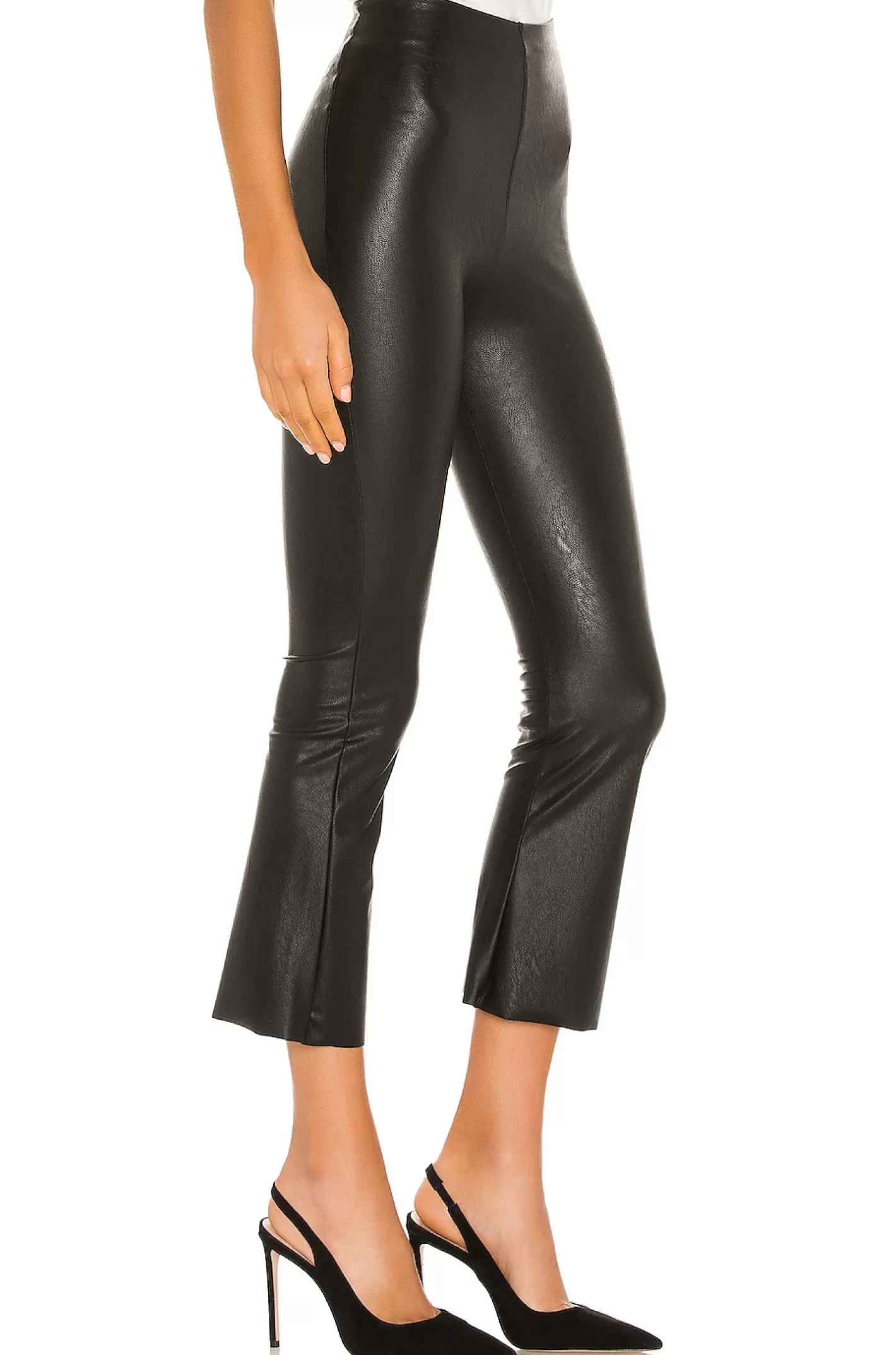 Faux Leather Cropped Flare Pant>Commando New