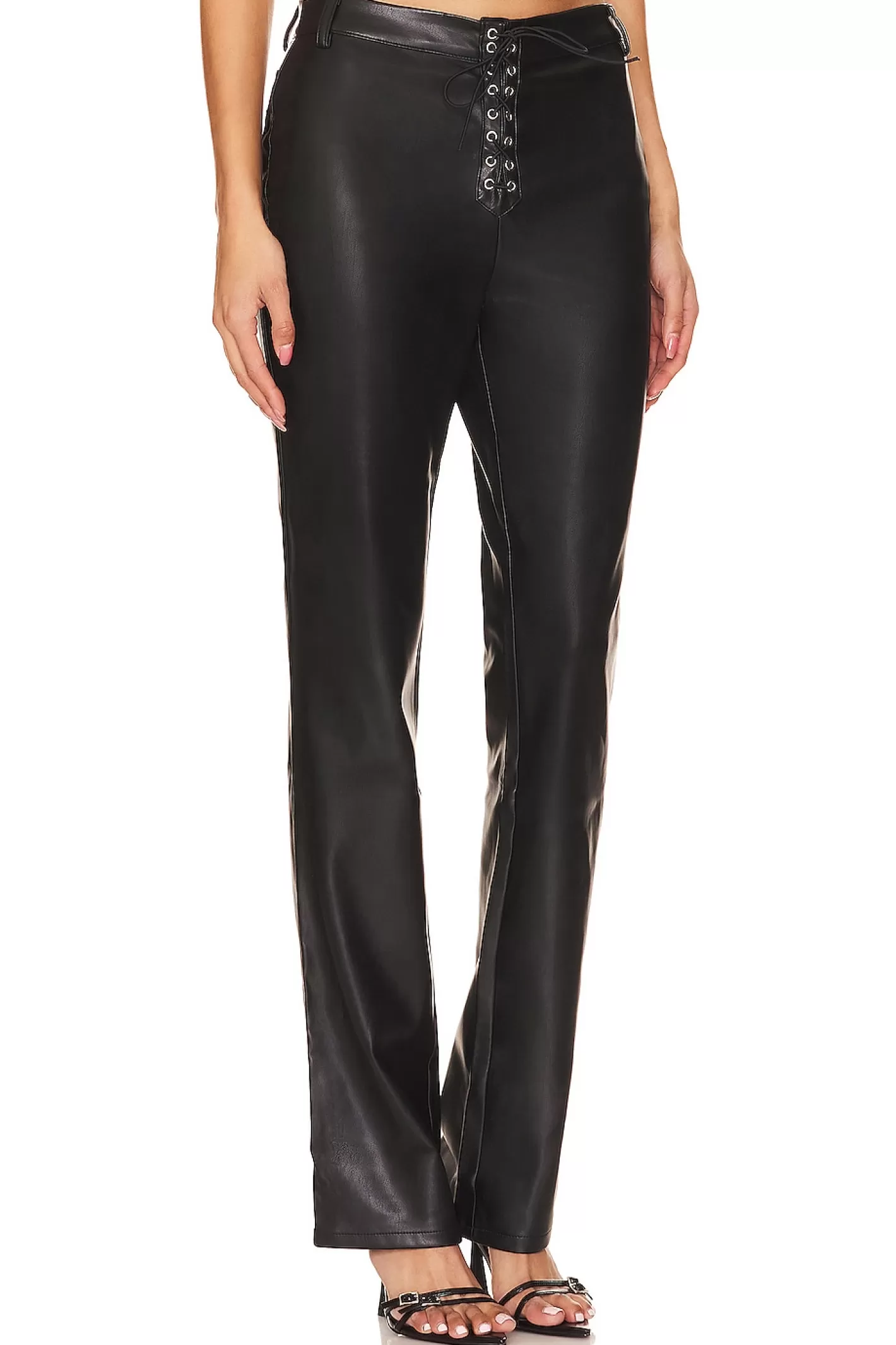 Faux Leather Lace Front Pant>WeWoreWhat Shop