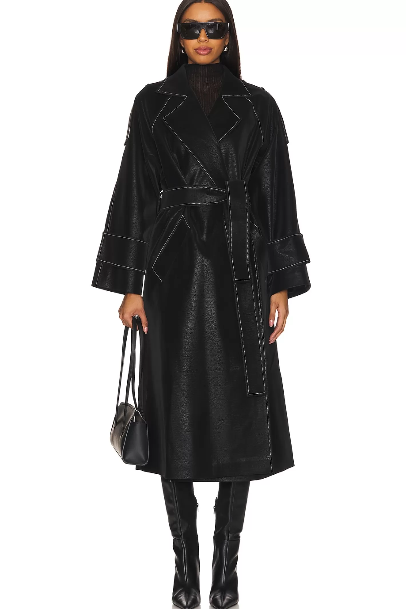 Faux Leather Stitch Trenchcoat>SELMACILEK Discount