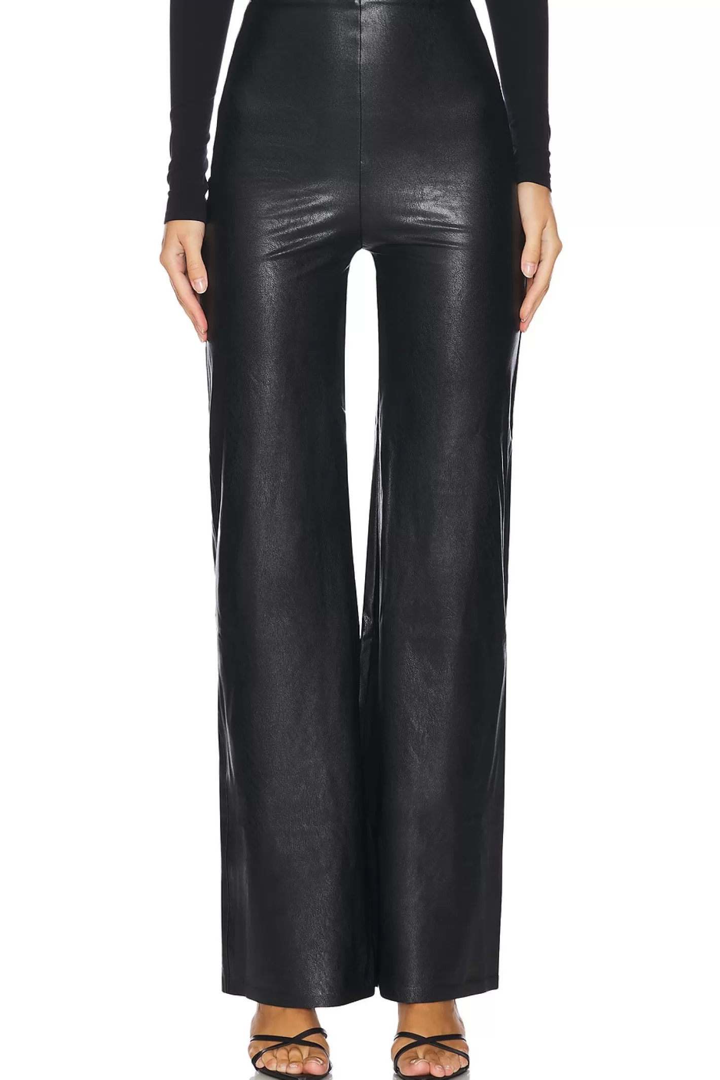 Faux Leather Wide Leg Pant>Commando Store