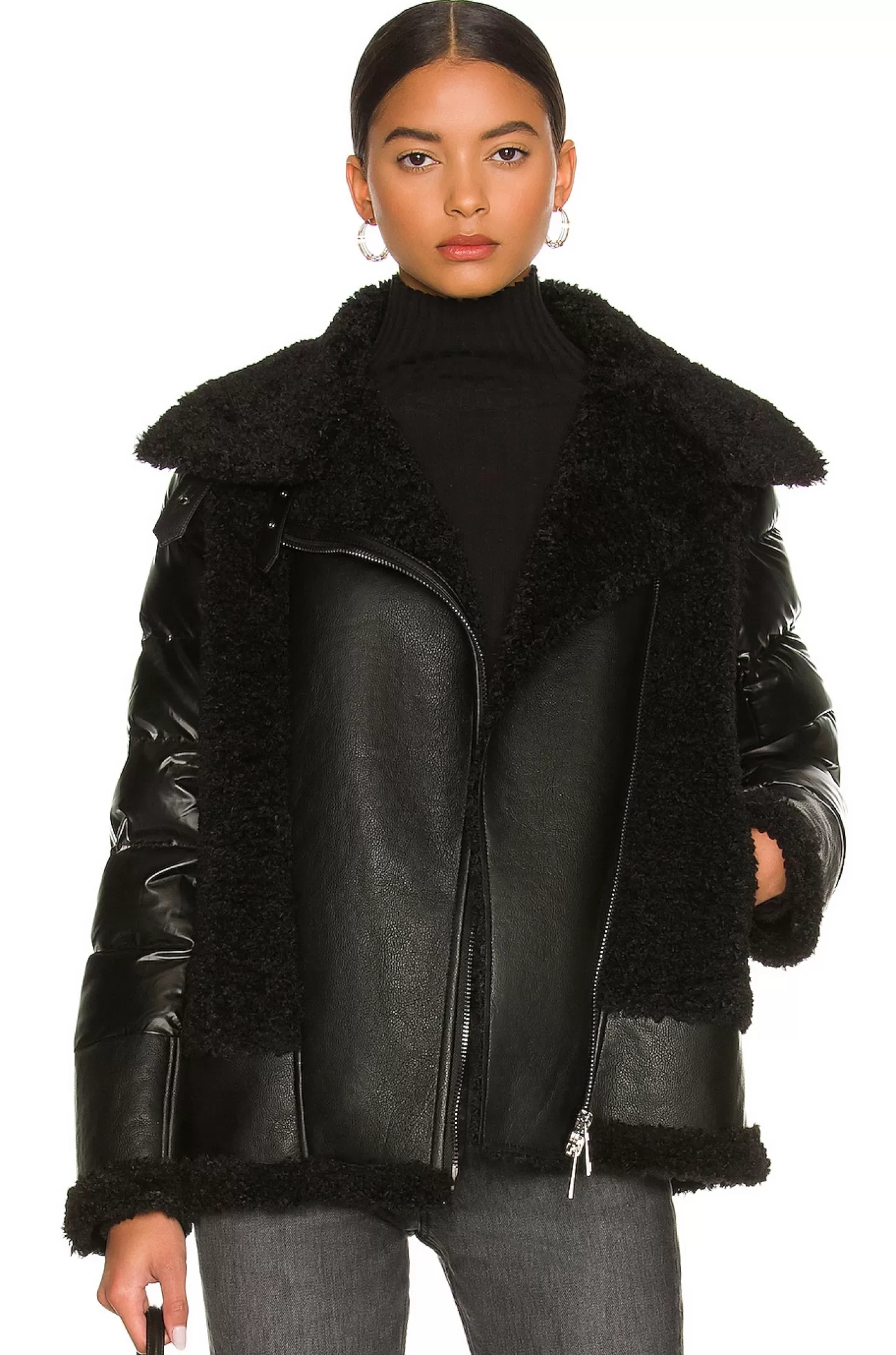 Faux Sherpa Moto Jacket>jocelyn Hot