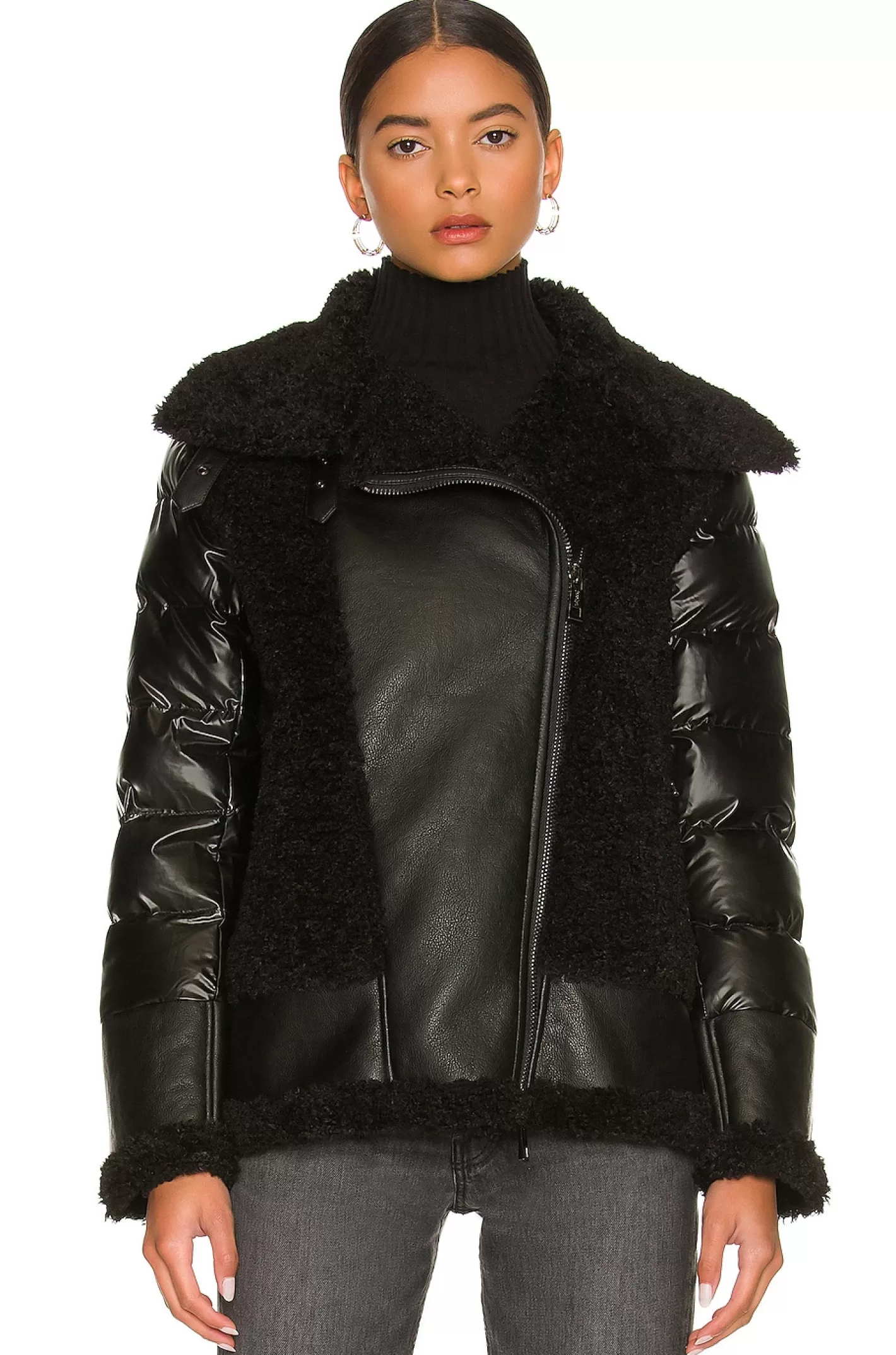 Faux Sherpa Moto Jacket>jocelyn Hot