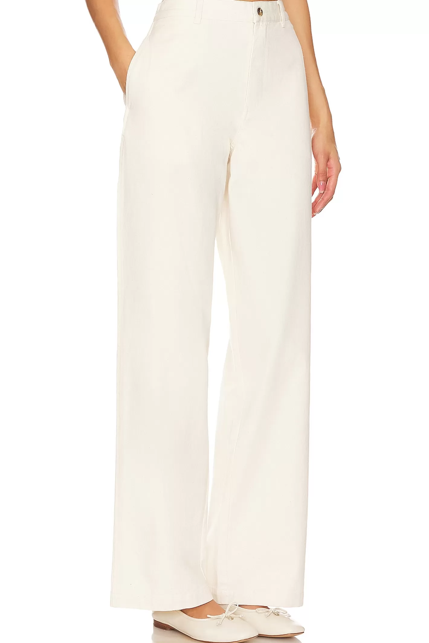 Flat Front Wide Leg Chino>Denimist Best Sale