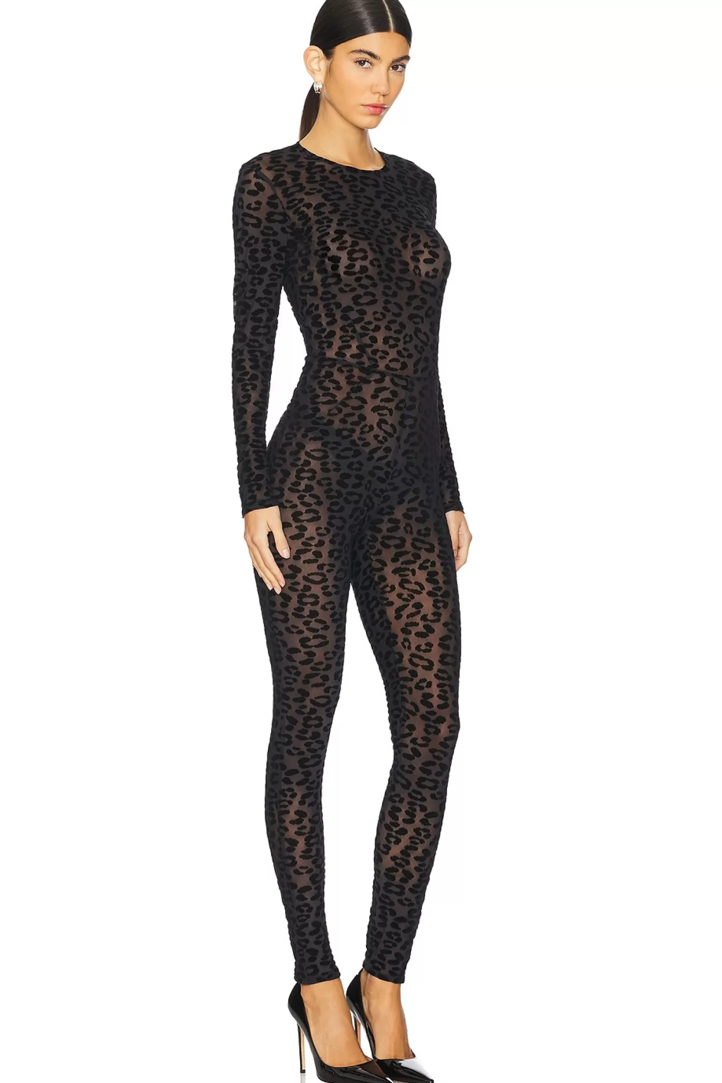 Flocked Leopard Catsuit>fleur du mal Online