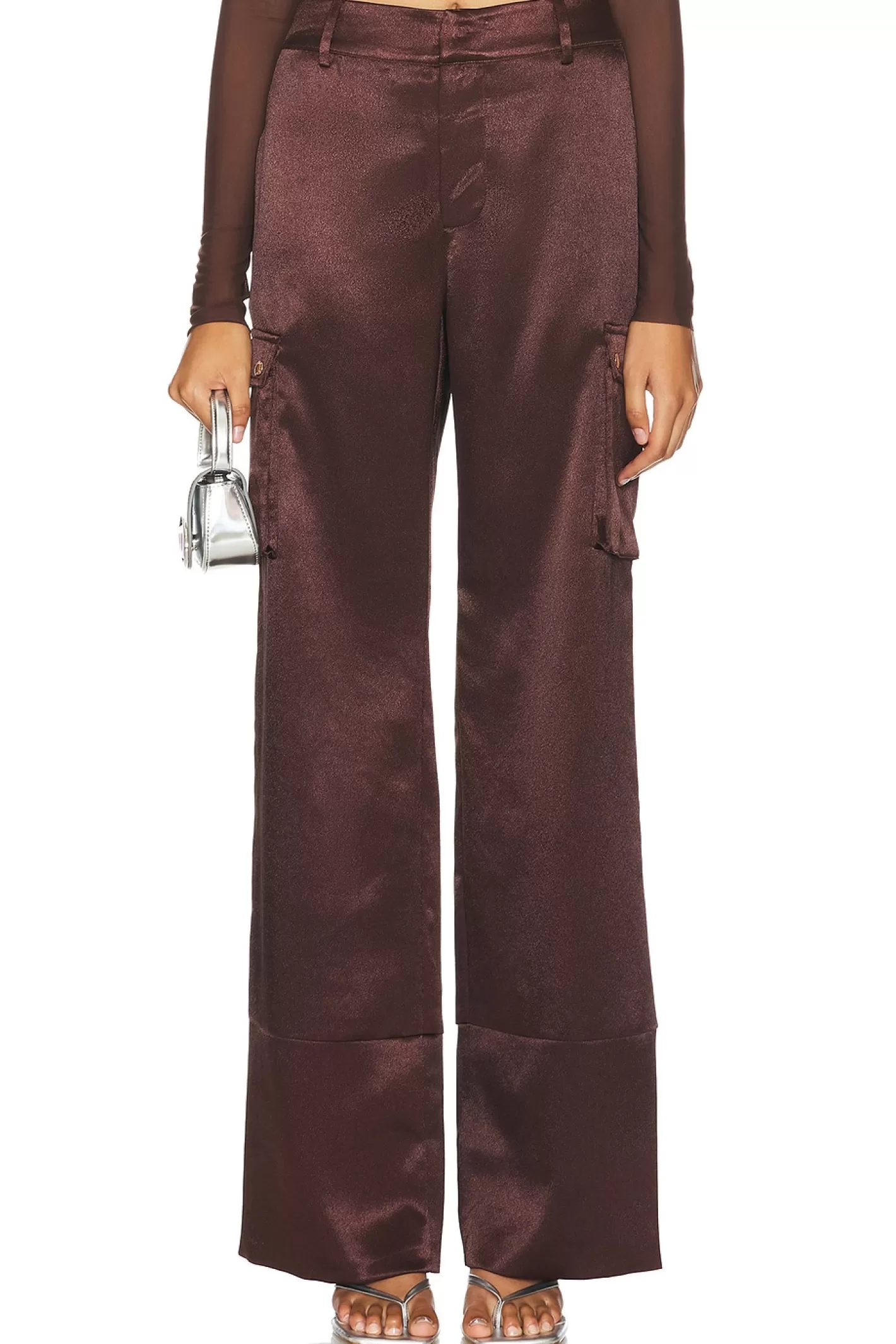 Galia Satin Cargo Pant>SER.O.YA Best Sale