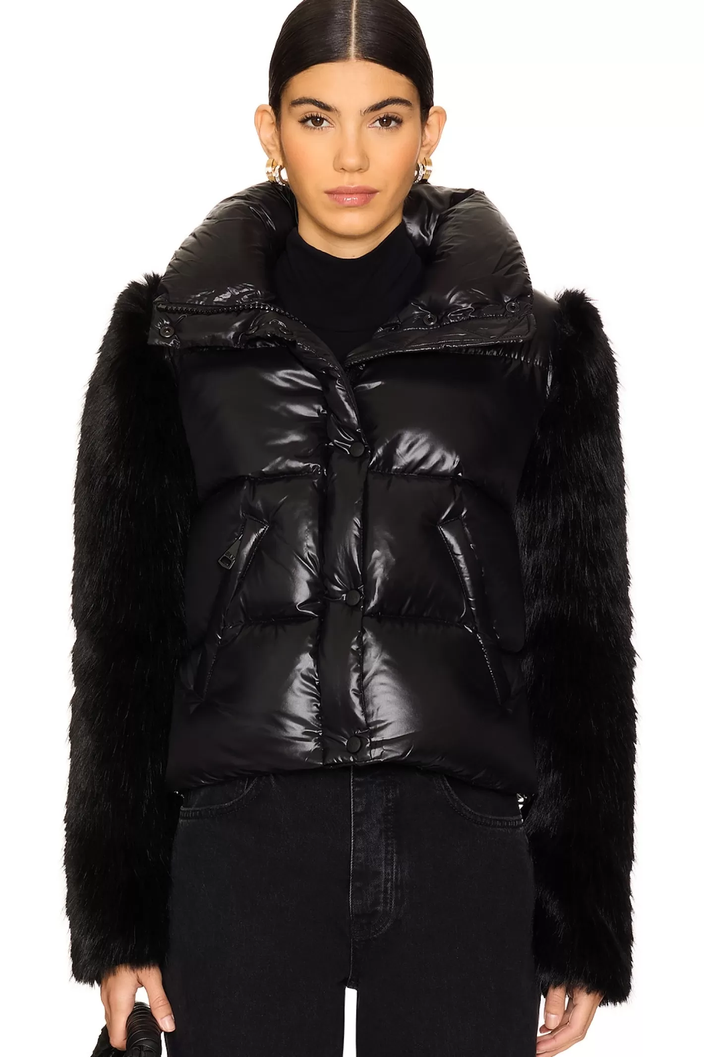 Gianna Faux Fur Trim Jacket>SAM. Best