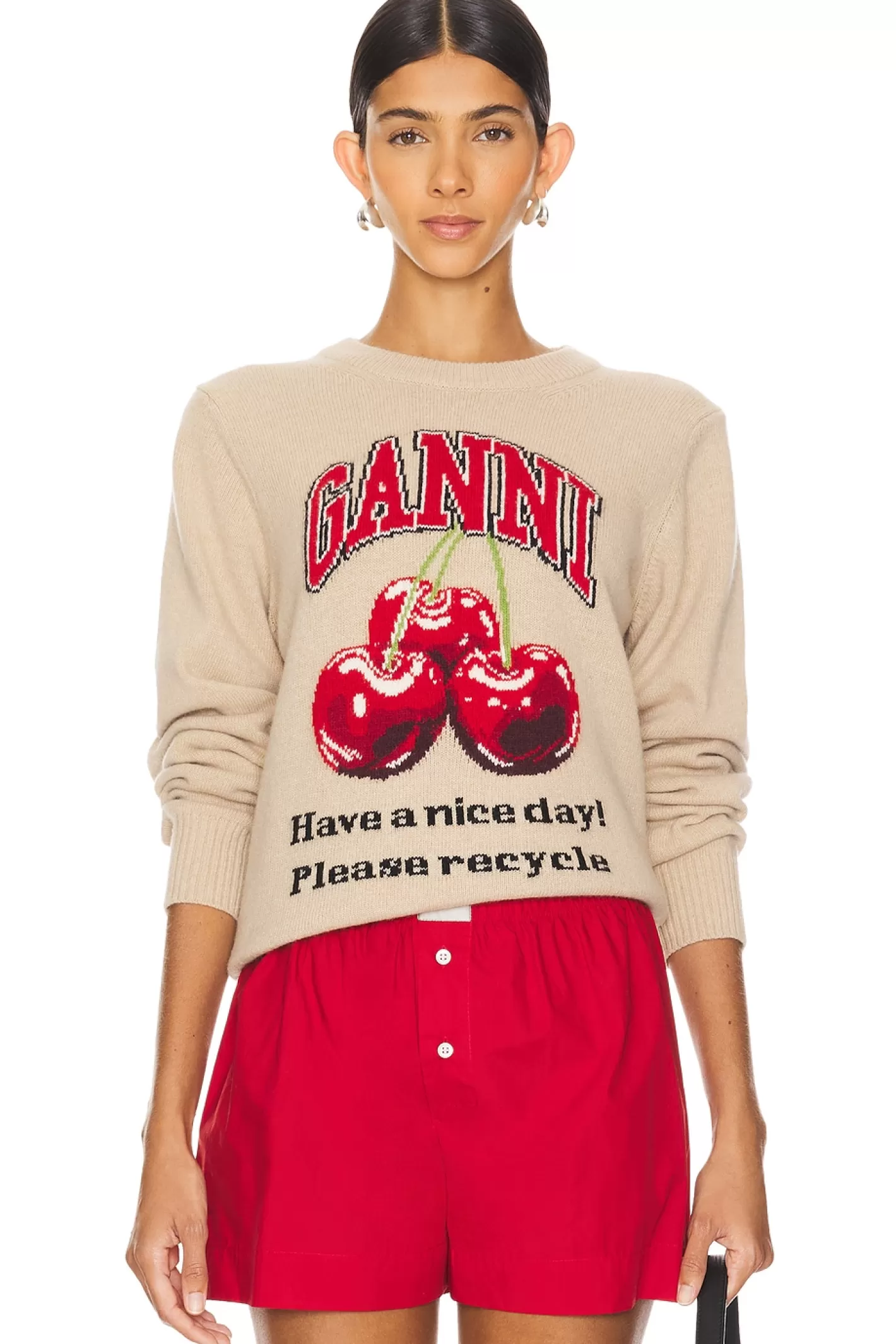 Graphic Mix Cherry Sweatshirt>Ganni Clearance