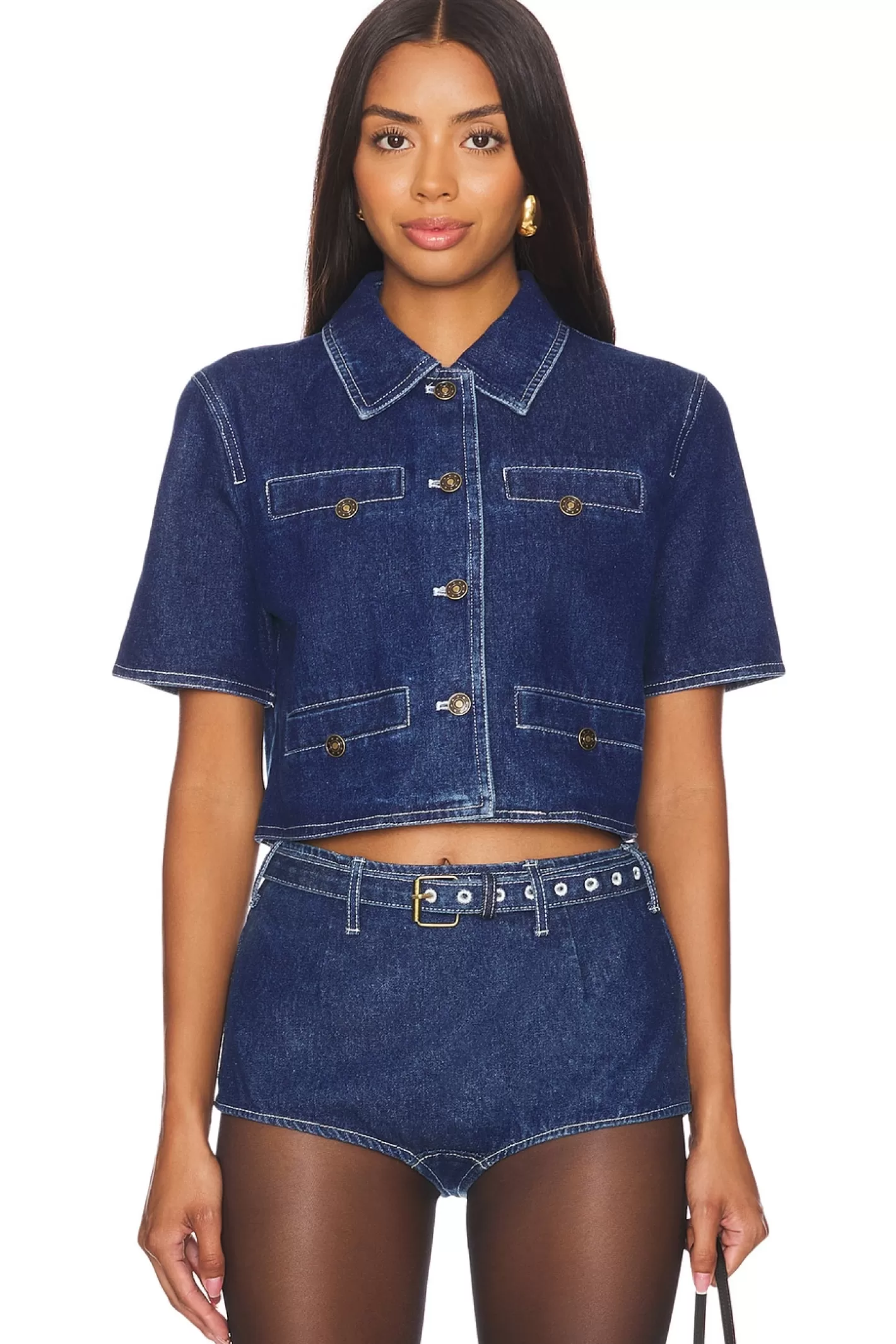 Halston Denim Top>LIONESS Best Sale