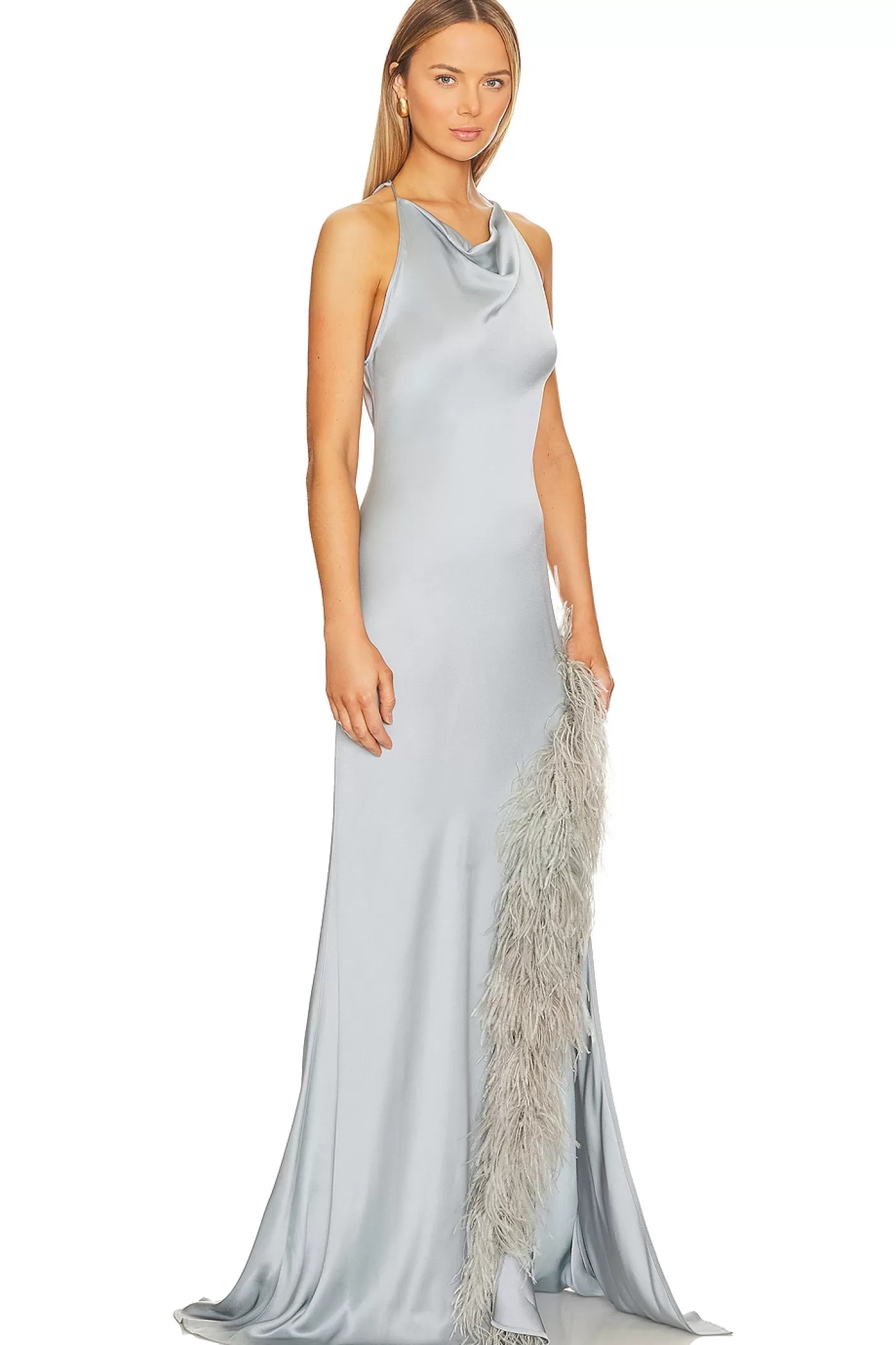 Halter Cowl Neck Gown>Lapointe Cheap