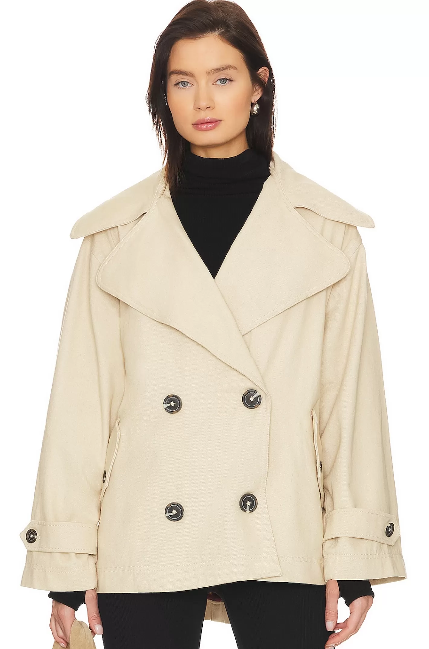 Highlands Peacoat In Tea Combo>Free People Clearance