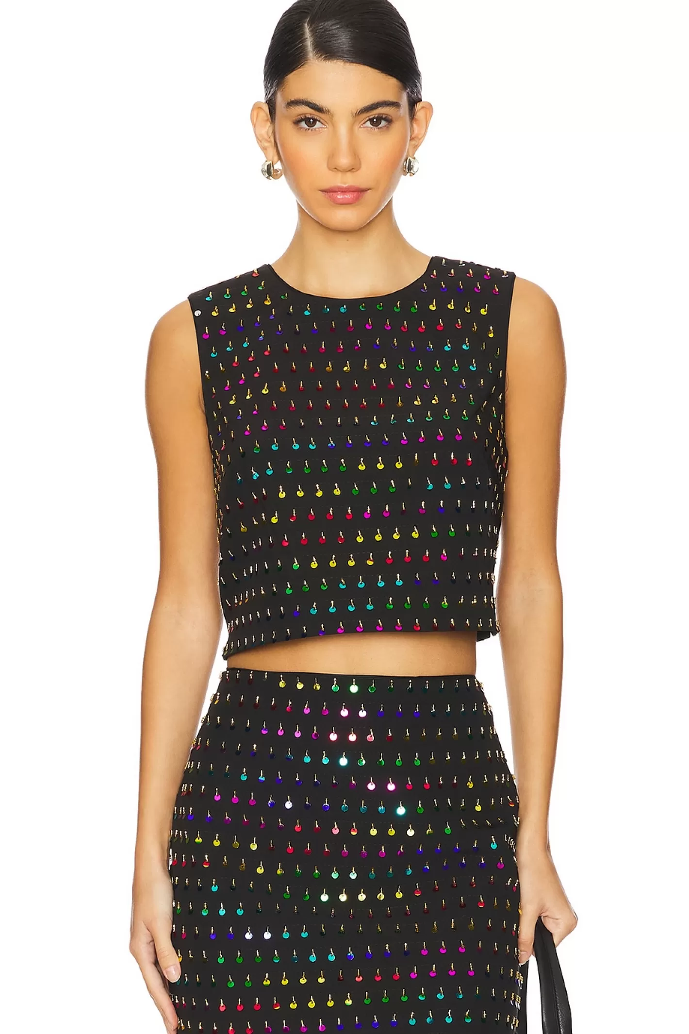 Iiana Sequins Beaded Sleeveless Top>MILLY Sale