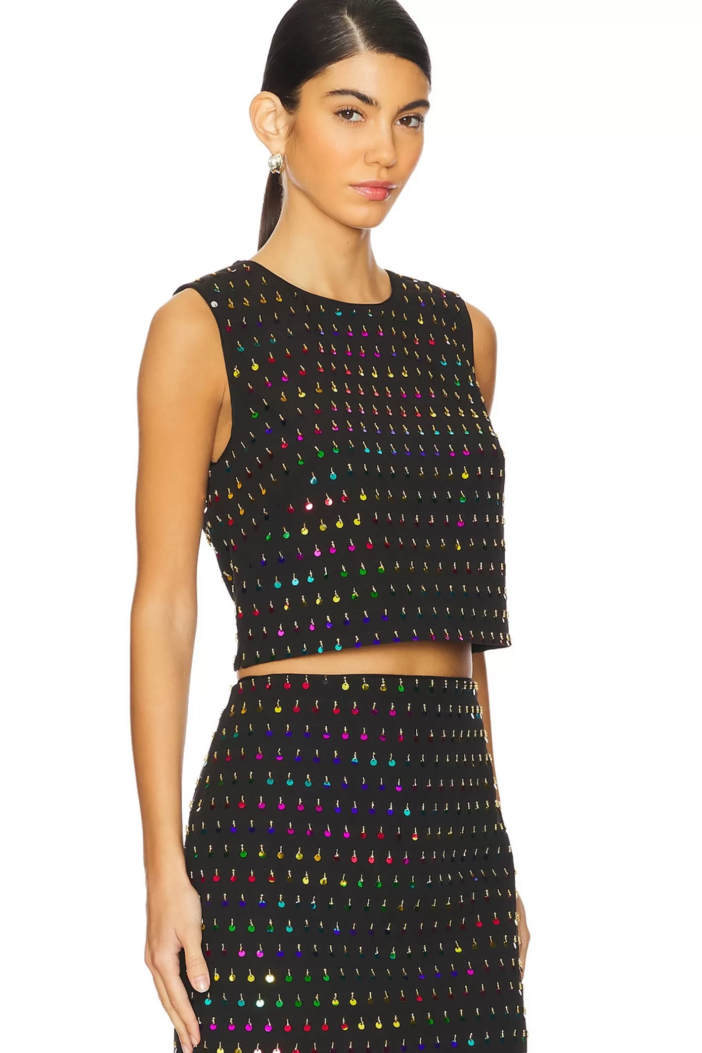 Iiana Sequins Beaded Sleeveless Top>MILLY Sale