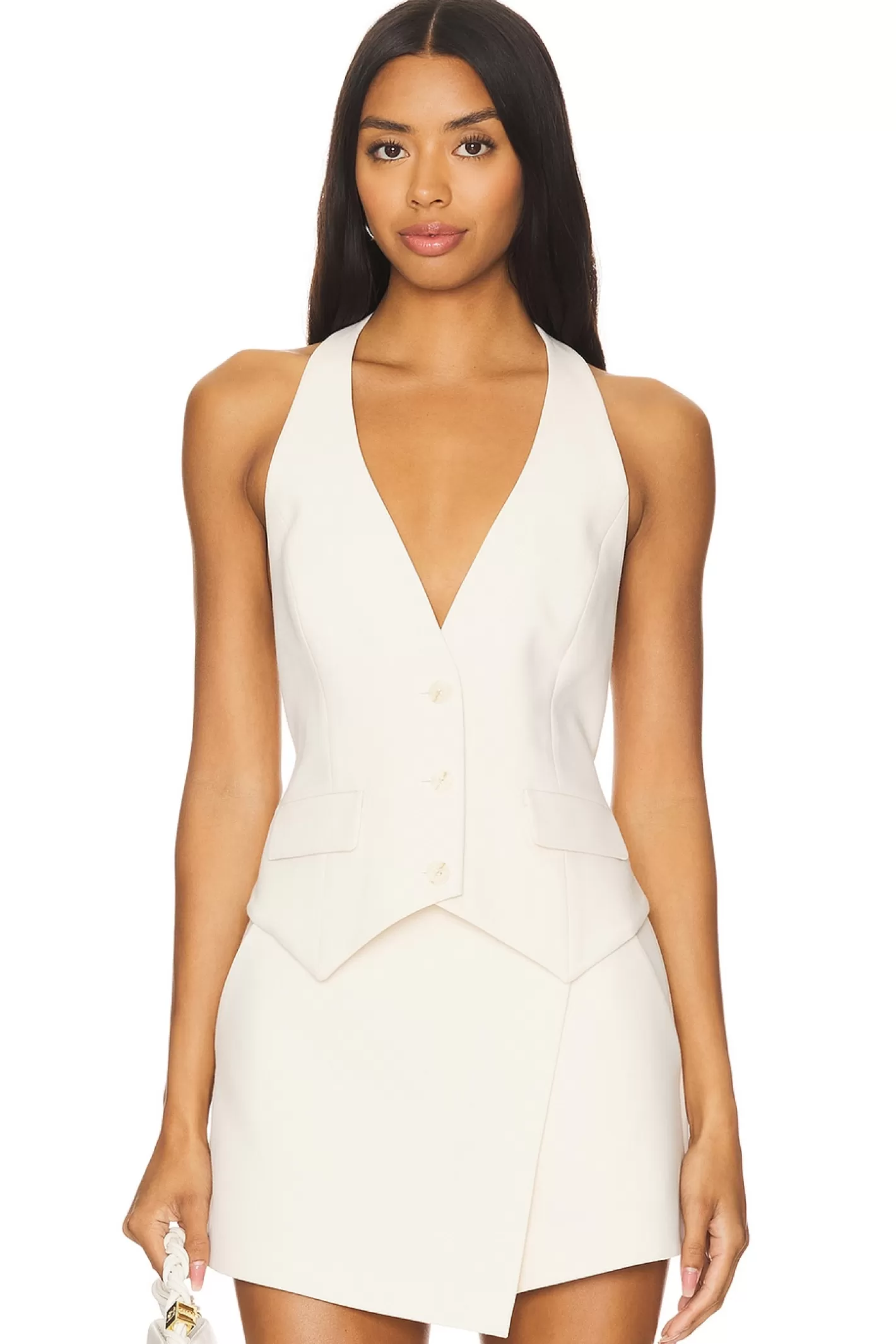 Irena Tailored Open Back Vest>Shona Joy Outlet