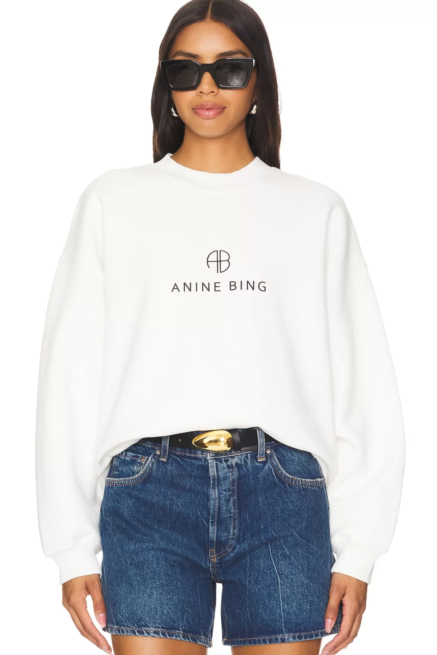 Jaci Sweatshirt Monogram>ANINE BING Fashion