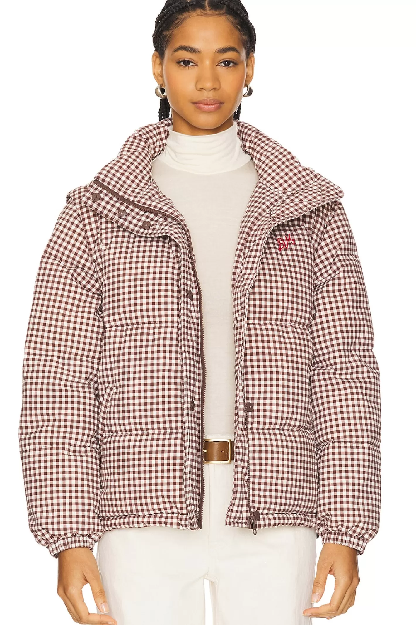 Jennifer Check Puffer>Damson Madder Outlet