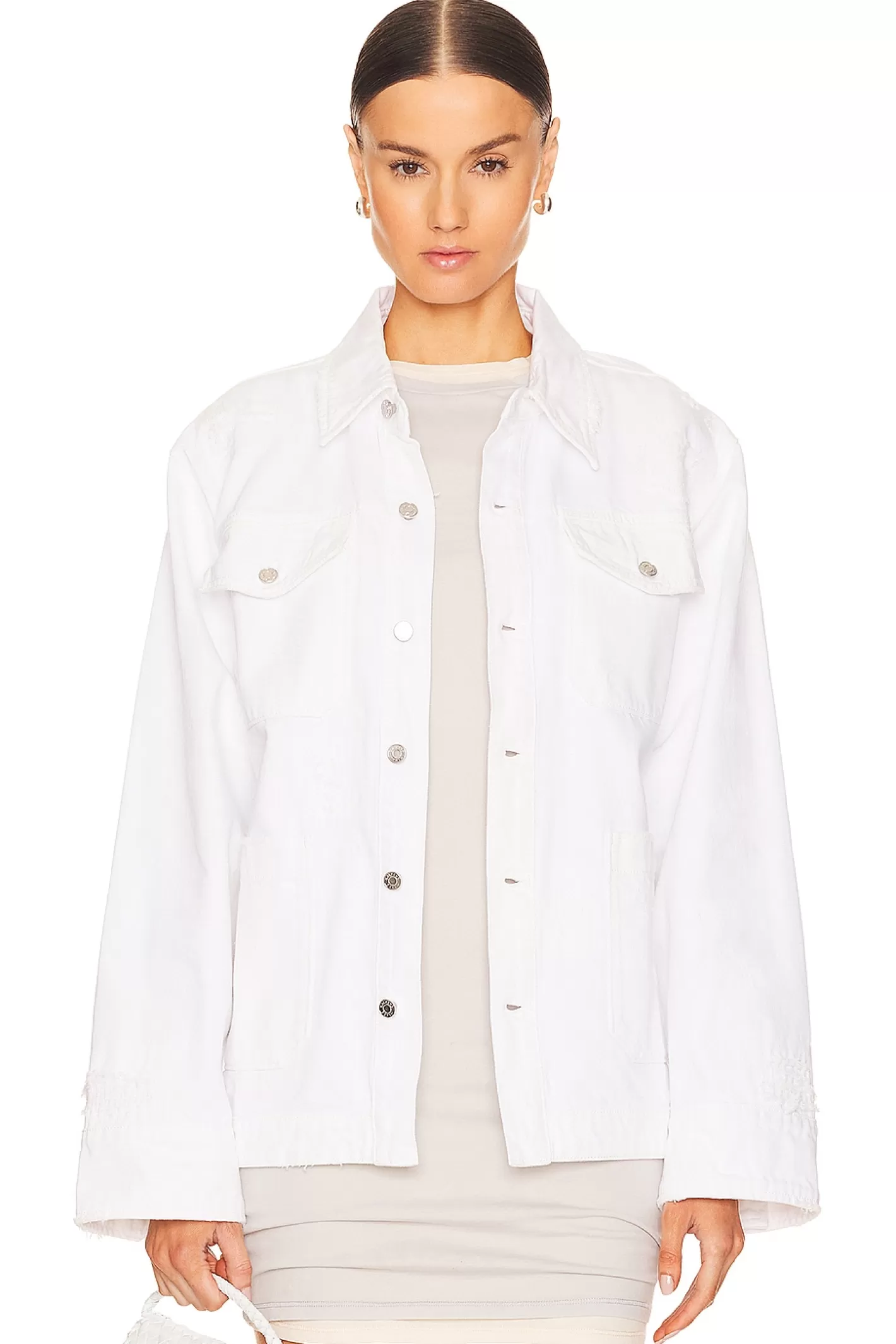 Jessie Body Drill Shirt Jacket>GRLFRND Clearance