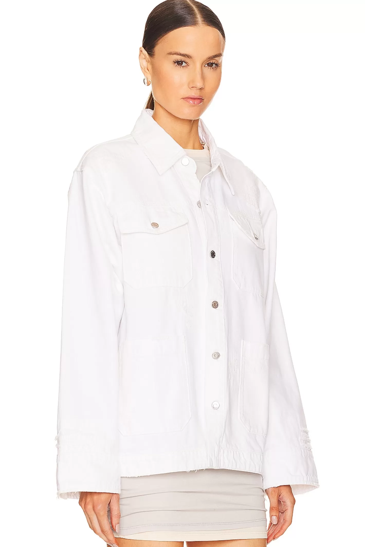 Jessie Body Drill Shirt Jacket>GRLFRND Clearance