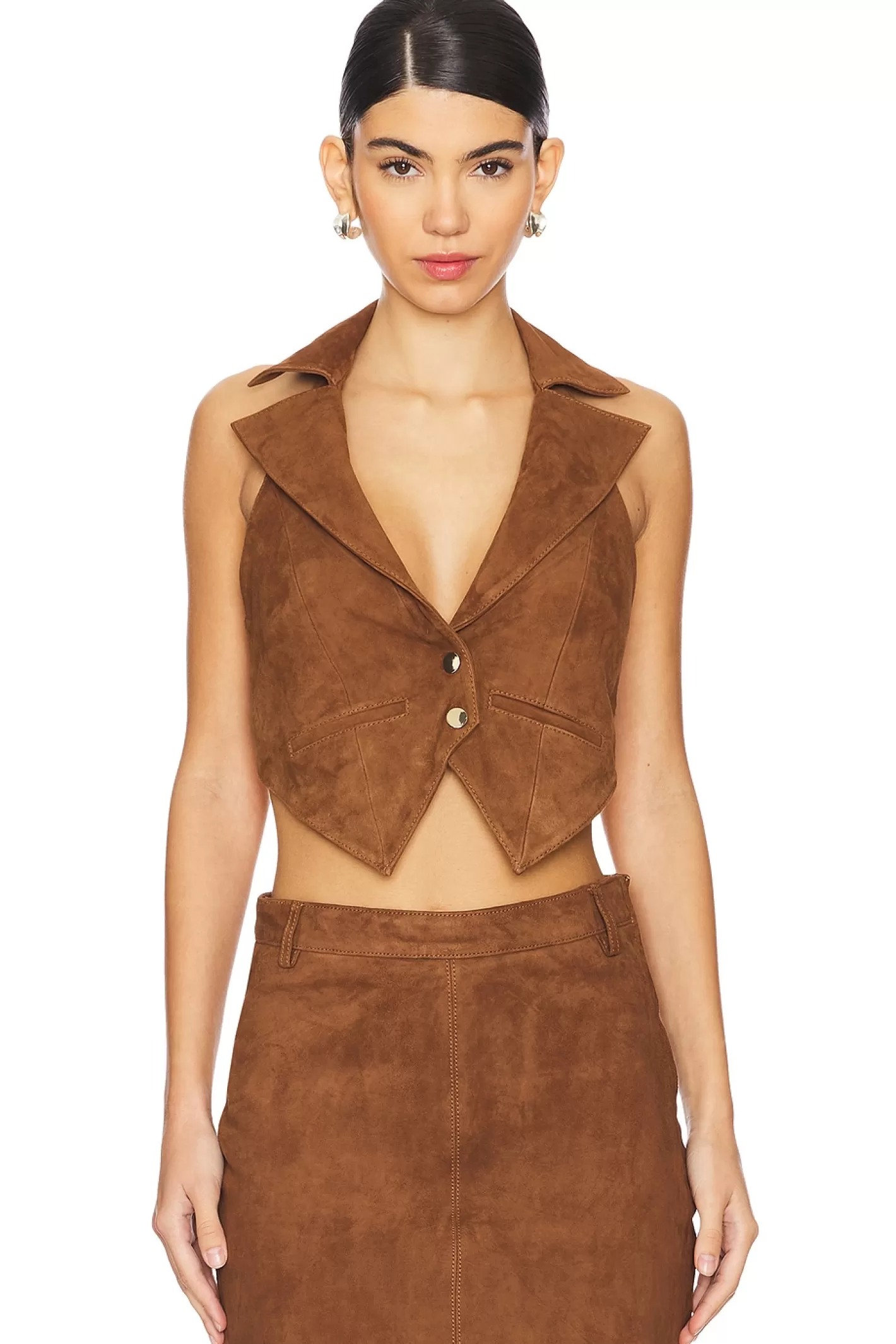 Josephine Suede Vest>retrofete Store