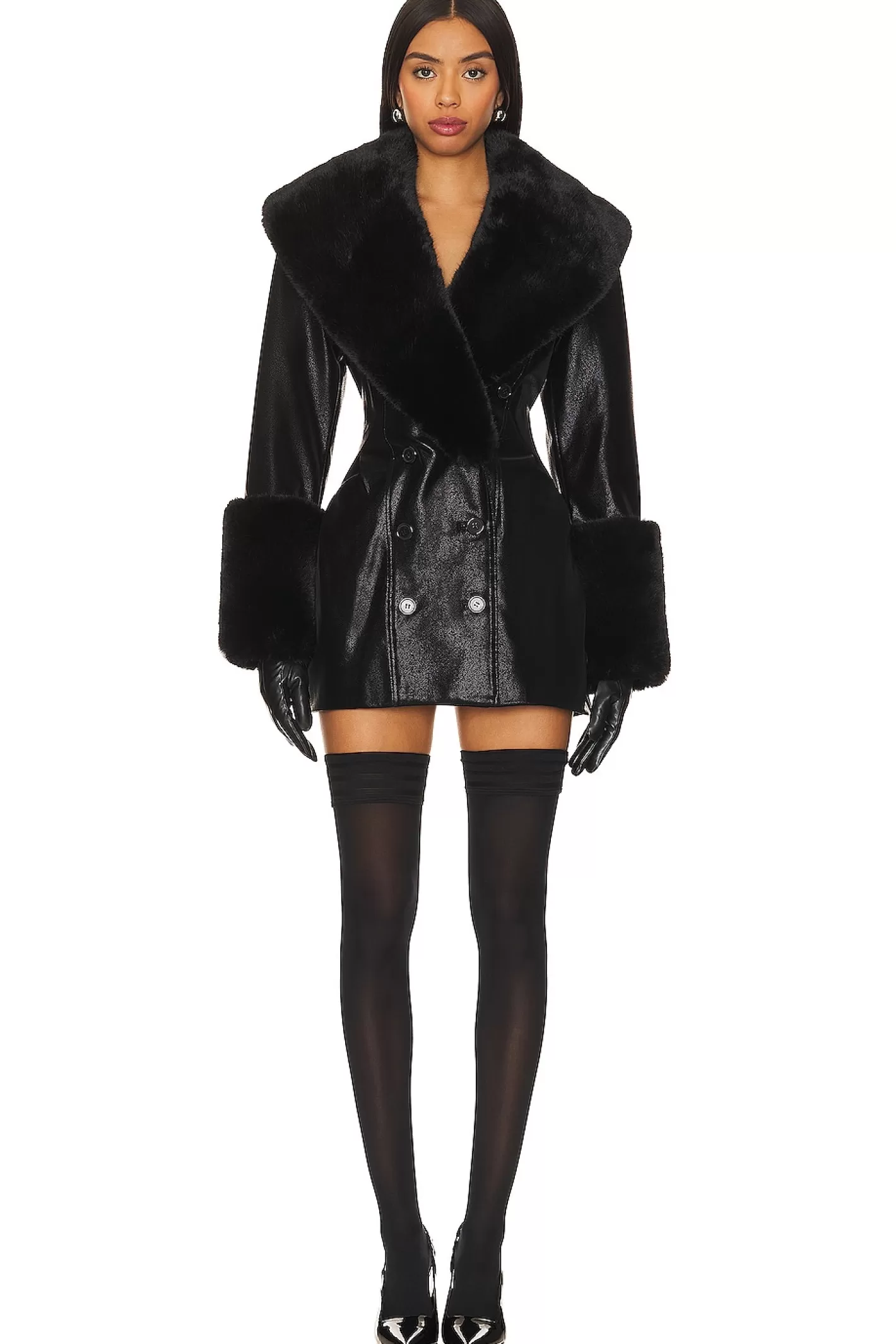 Julieta Faux Leather Coat>LOBA Best