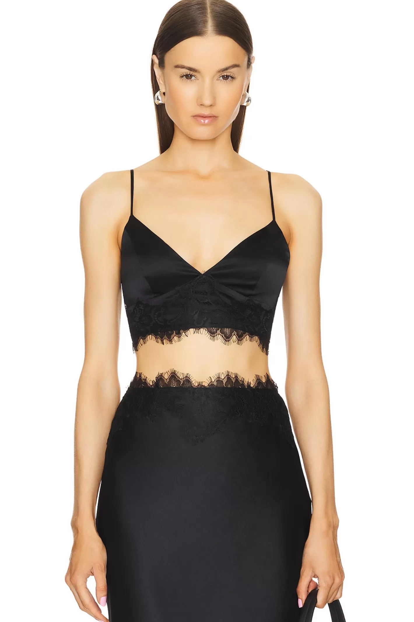 Kelvis Lace Trim Bra Top>L'AGENCE Best Sale