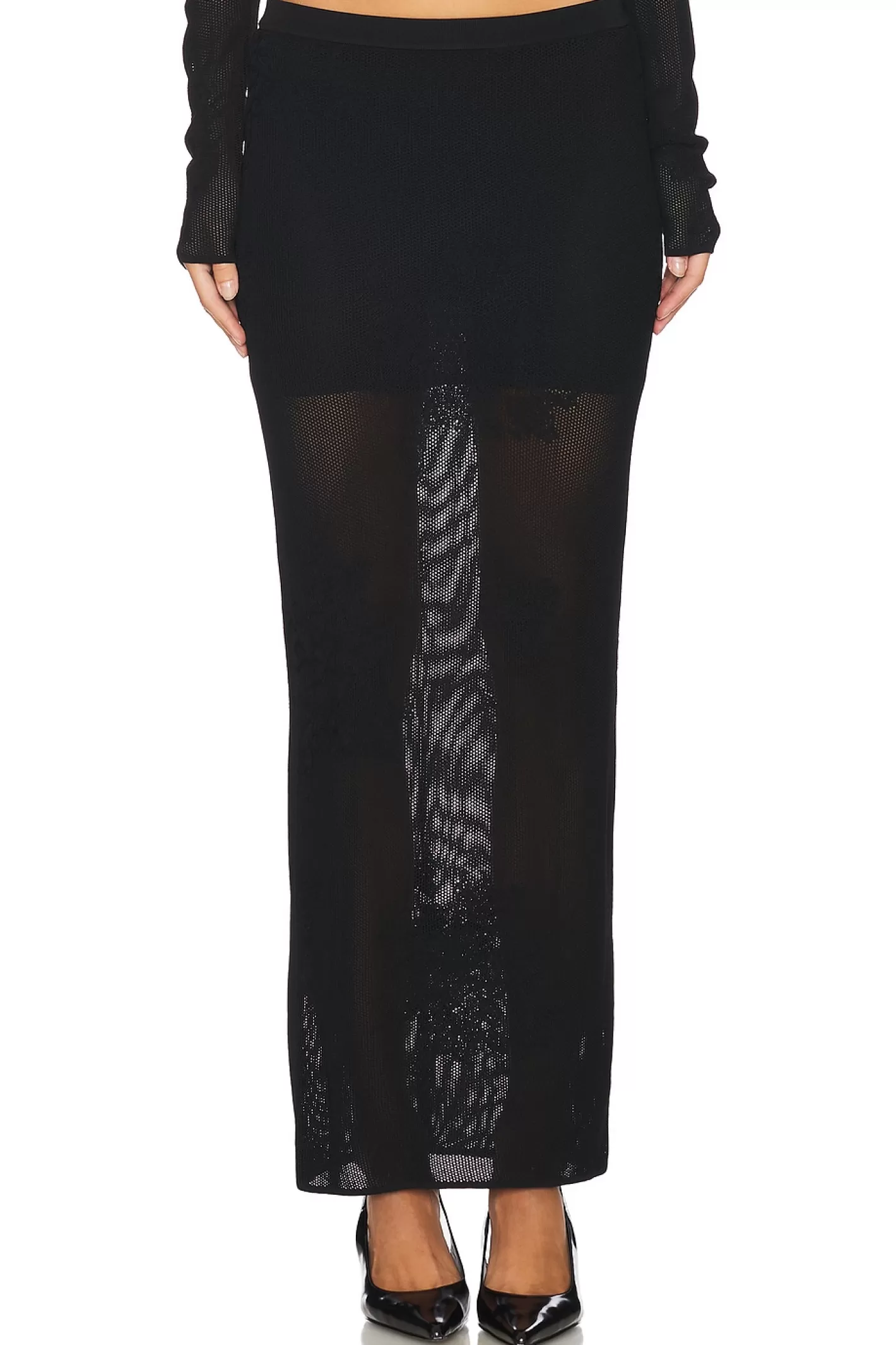 Lace Pointelle Maxi Skirt>fleur du mal Best Sale