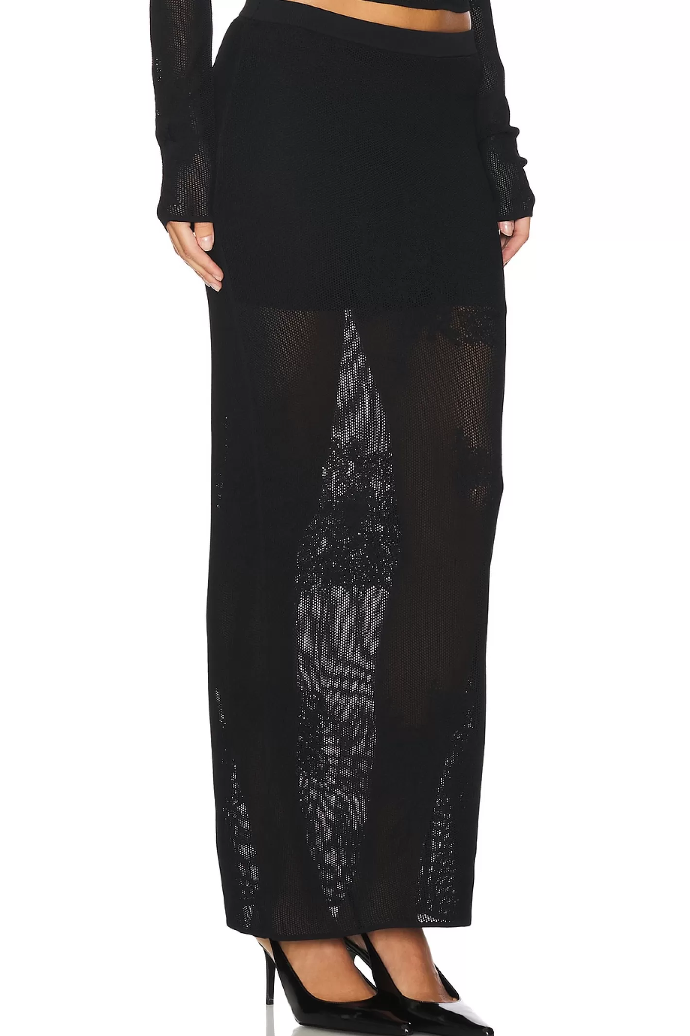 Lace Pointelle Maxi Skirt>fleur du mal Best Sale