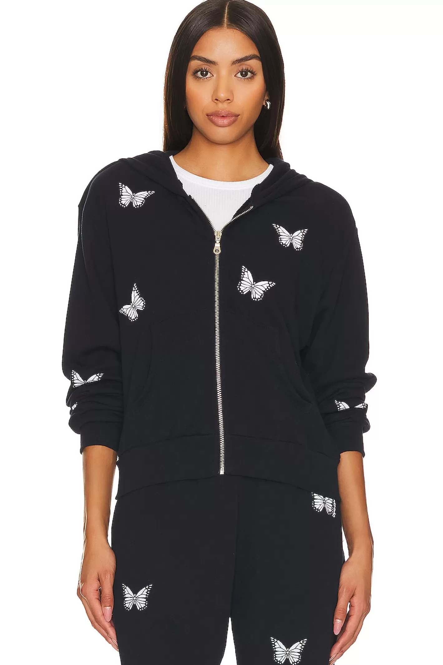 Lachelle Crop Zip Up Hoodie>Lauren Moshi Best Sale