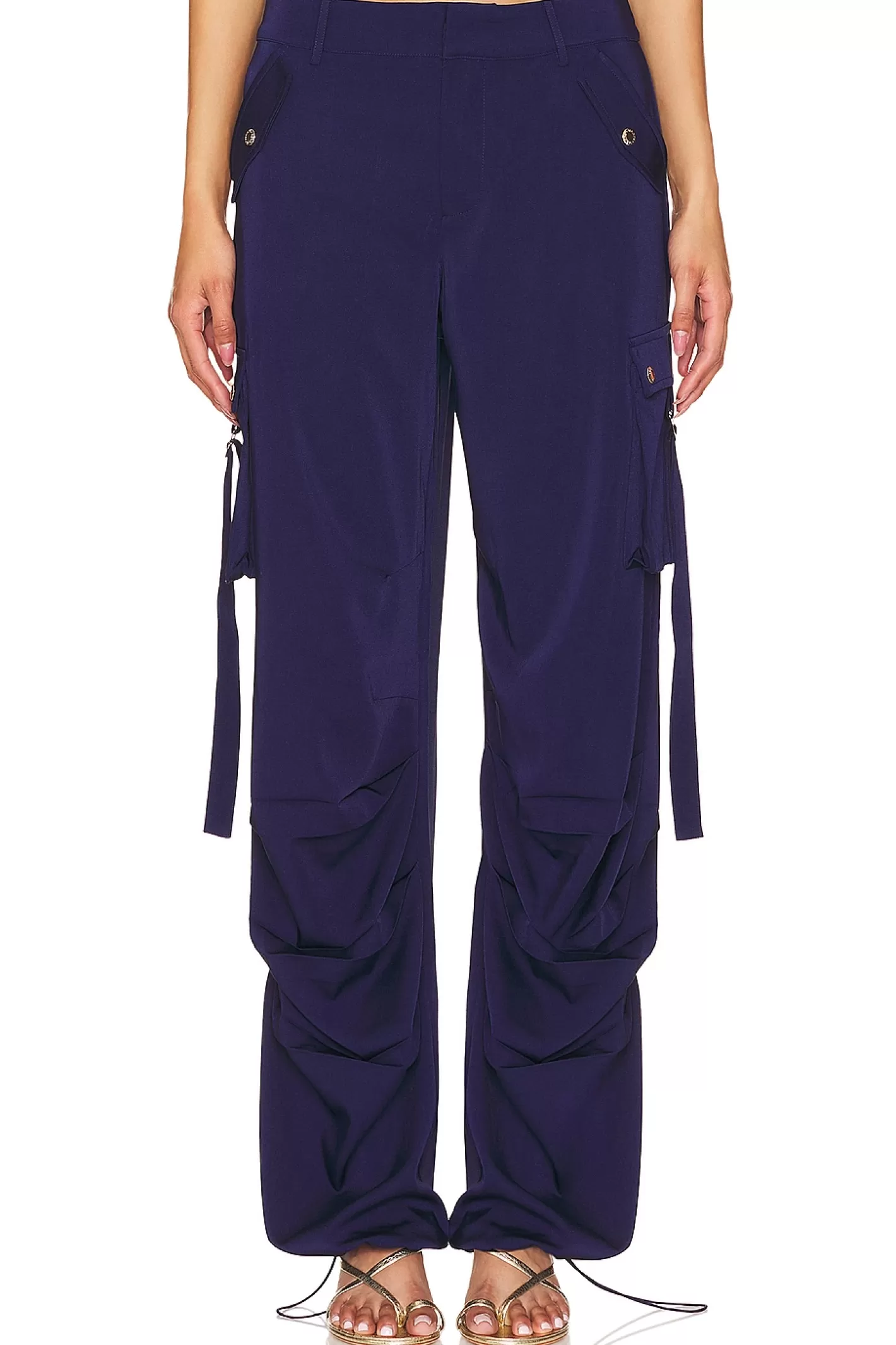 Lai Satin Cargo Pant>SER.O.YA Shop