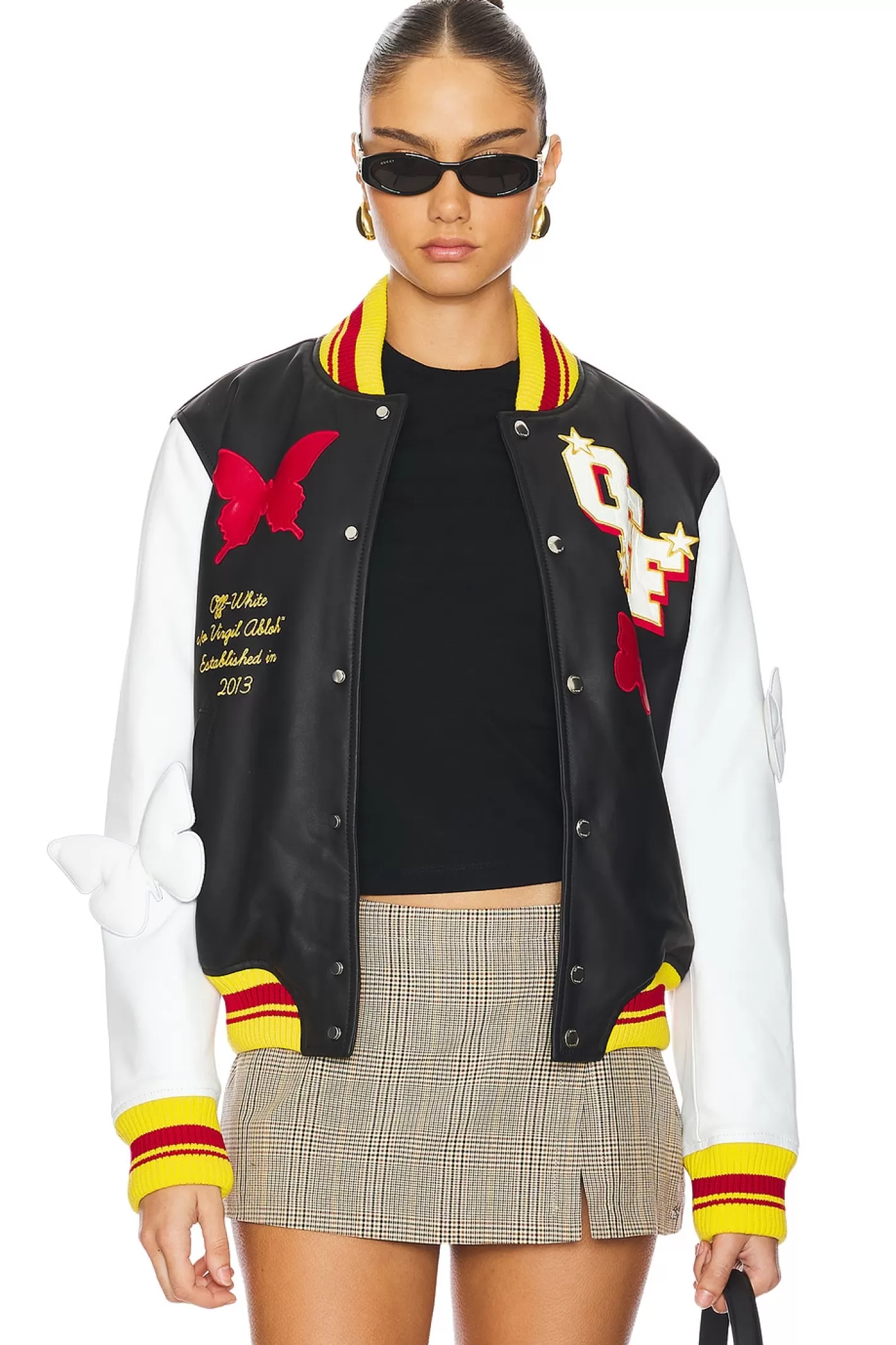 2013 Leather Varsity>OFF-WHITE Fashion