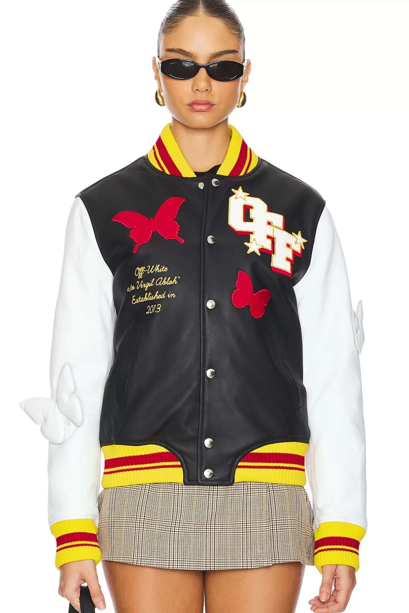 2013 Leather Varsity>OFF-WHITE Fashion