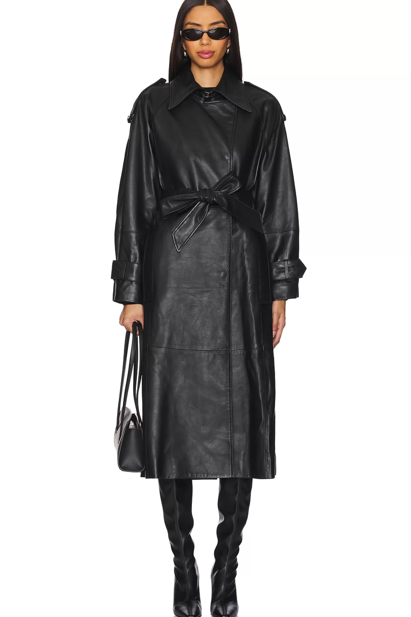 Lilith Leather Trench Coat>Ivy Oak Cheap