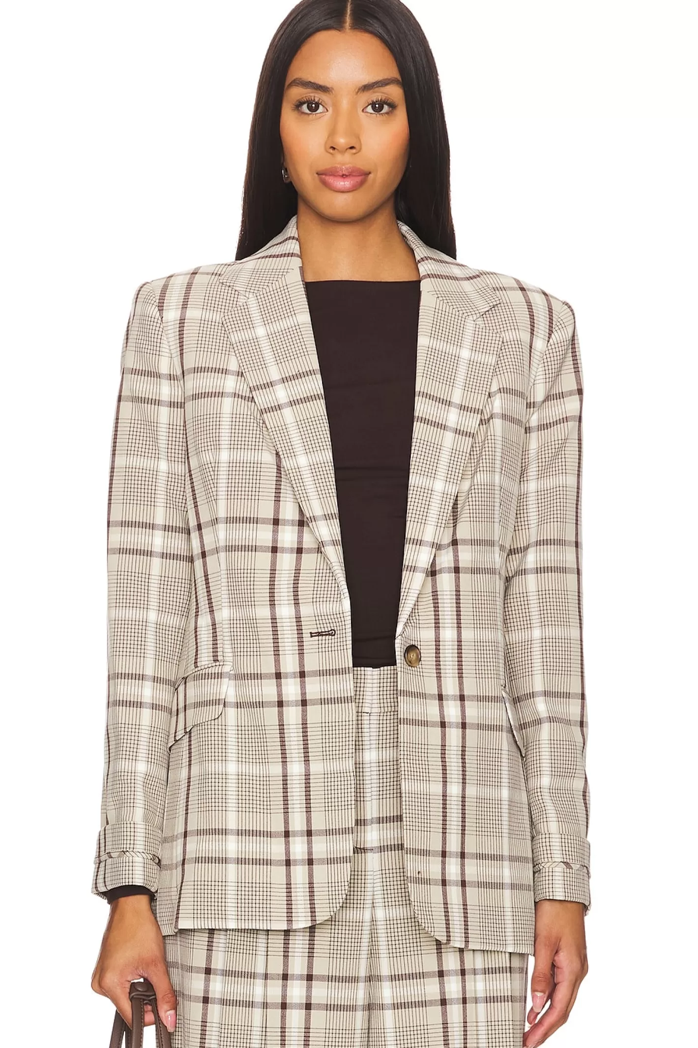 Lillie Peak Lapel Single Breasted Blazer>SIMKHAI New